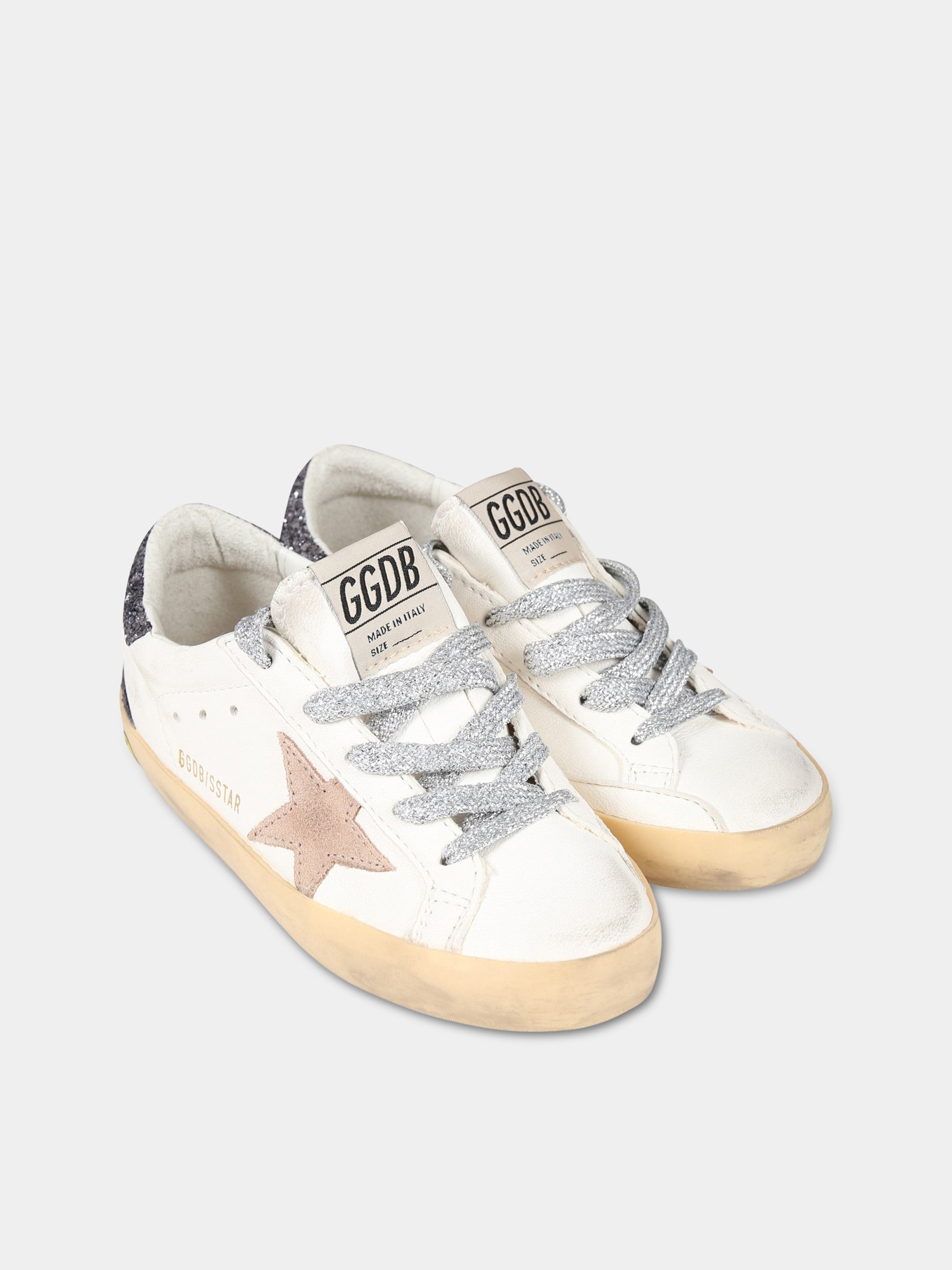 Sneakers bianche per bambina con stella,Golden Goose,GYF00102 F004344 15447