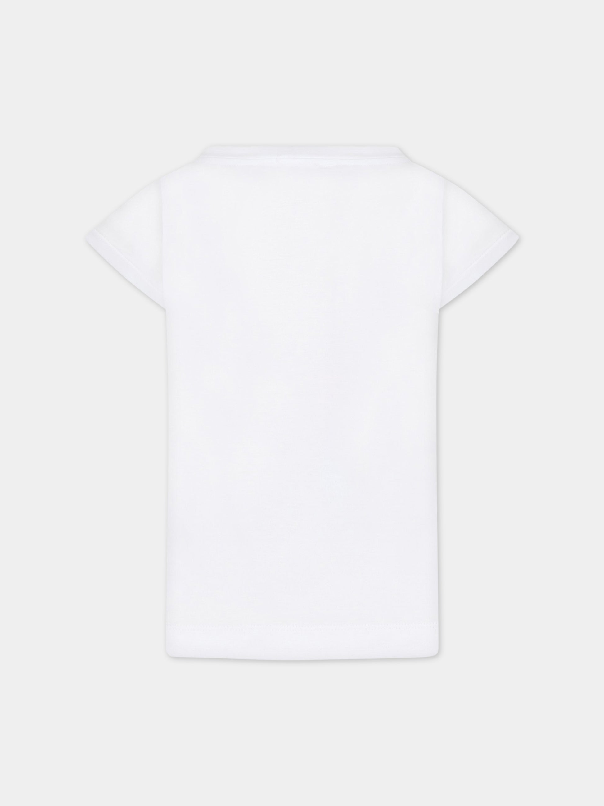 T-shirt bianca per bambina con iconico occhilino e stella,Chiara Ferragni Collection,51A604 1205 0099