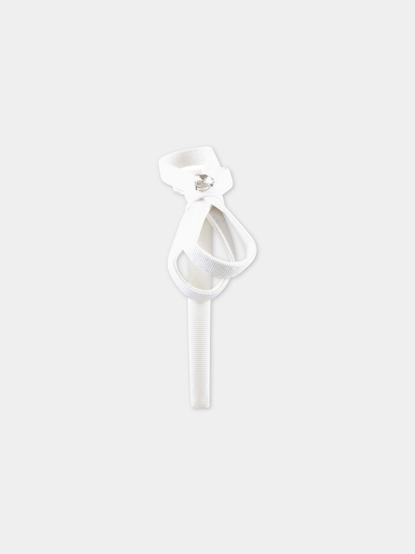 Cerchietto bianco per bambina con cuore,Monnalisa,17A000 1094 0099