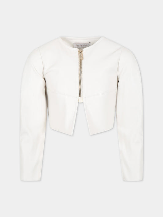 Giacca avorio per bambina,Monnalisa,71A102 1404 0001