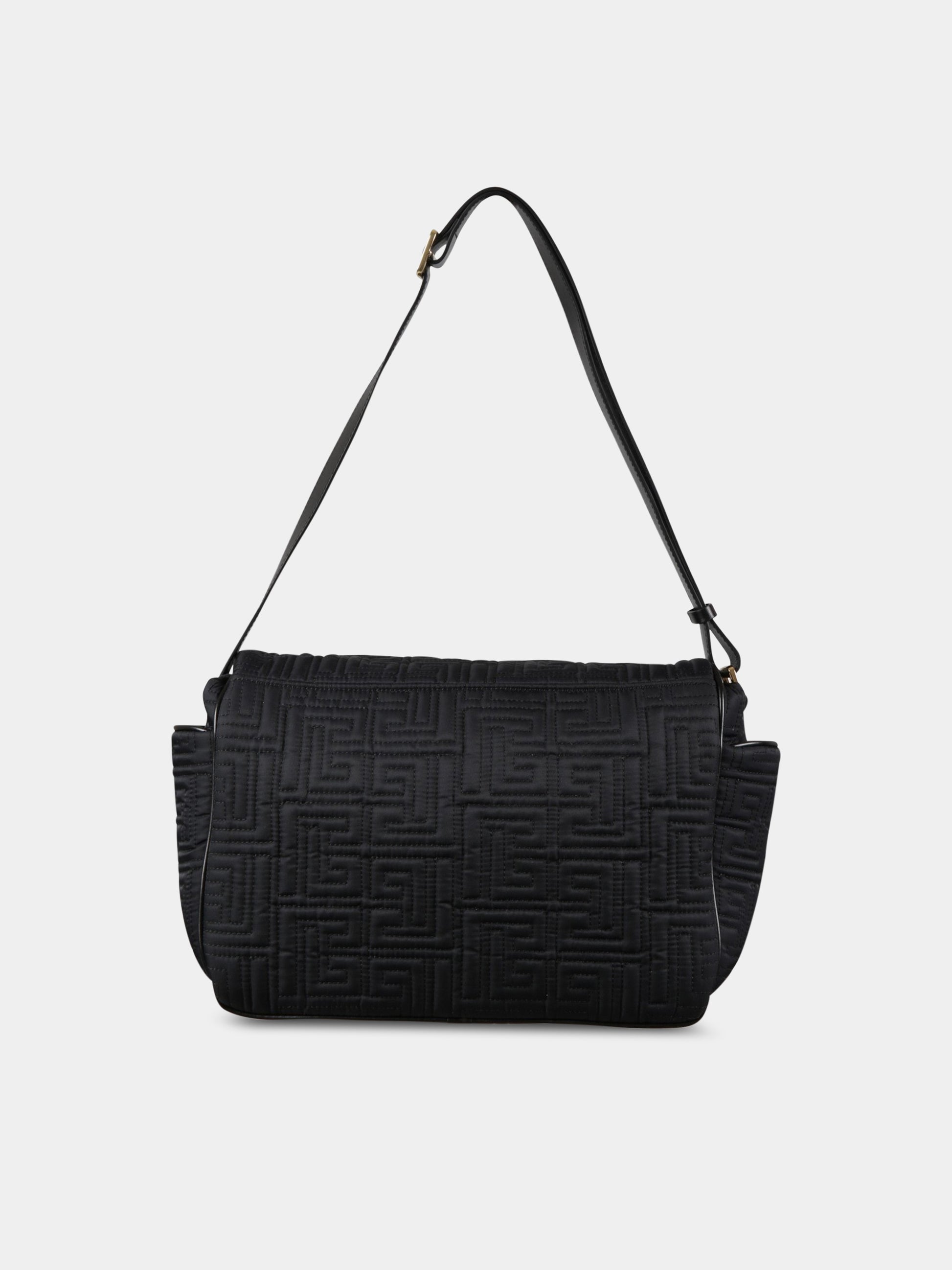 Borsa-mamma nera per neonati con logo,Balmain Kids,BS0628 Z1224 930