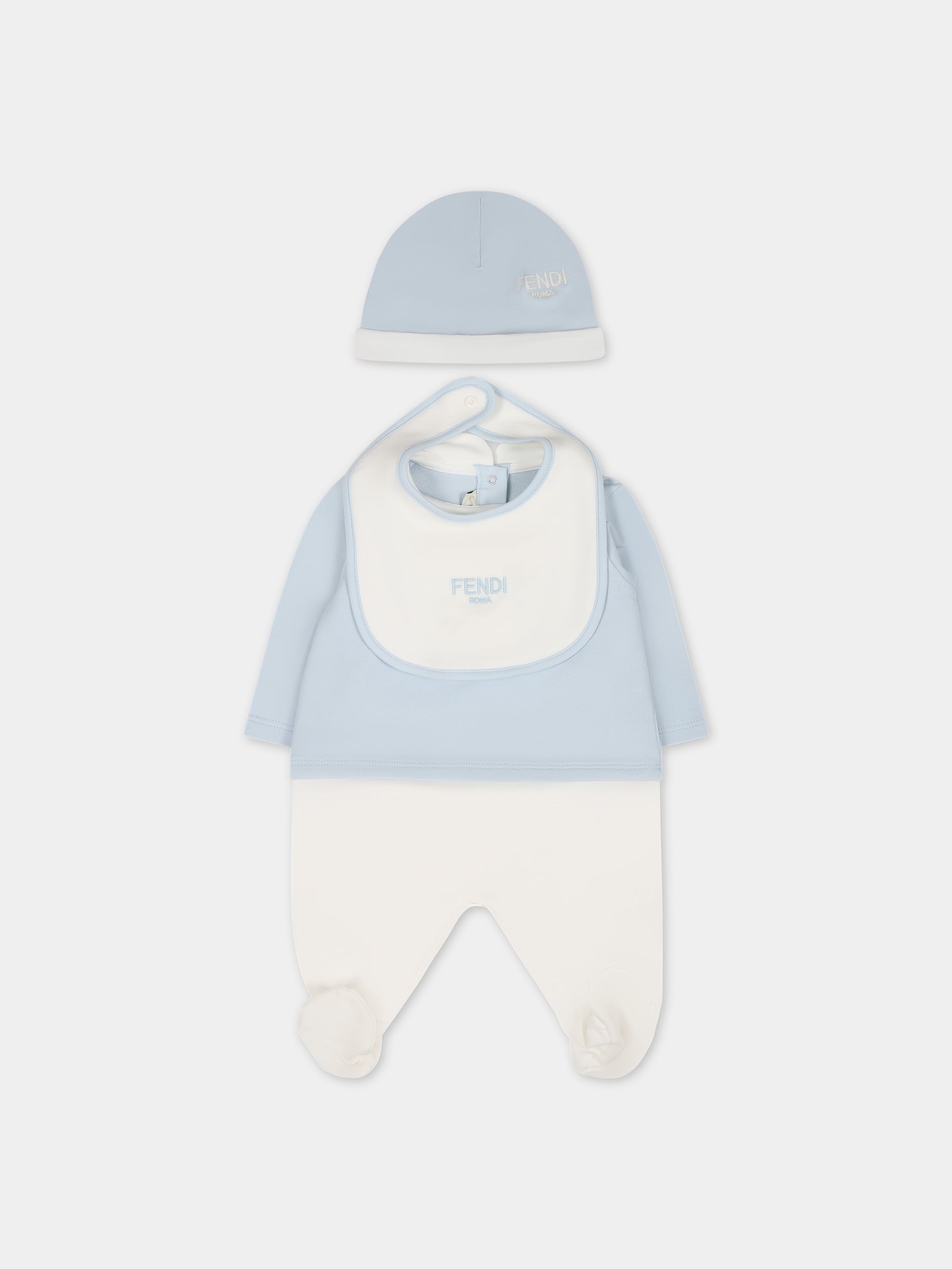 Set multicolor per neonato con logo,Fendi Kids,BUK096 8RA F19J4