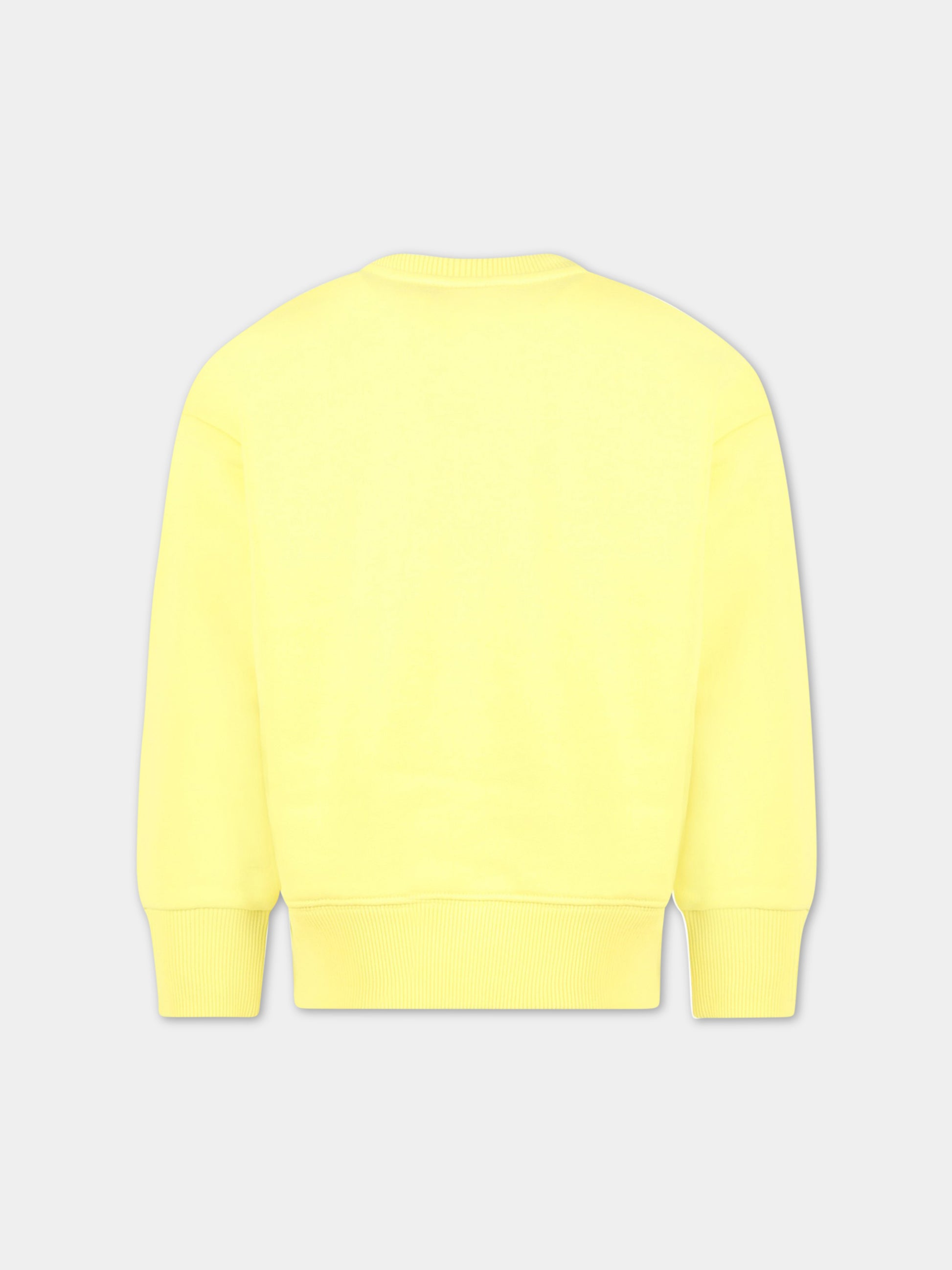 Felpa gialla per bambini con logo bianco,Mm6 Maison Margiela,M60320 MM007 M6203