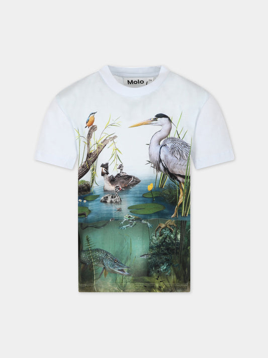 T-shirt multicolor per bambino con stagno,Molo,1S23A205 3231