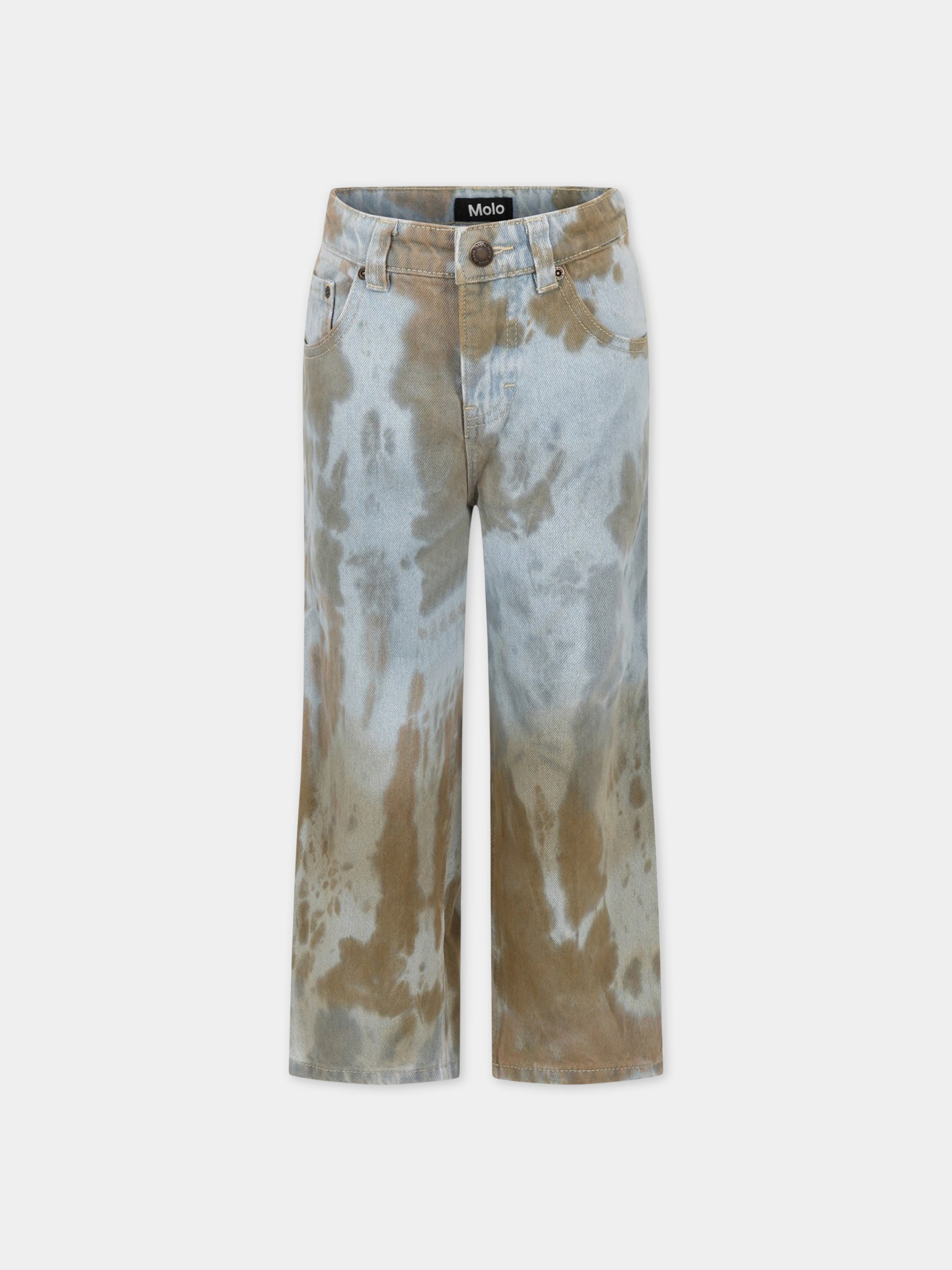 Jeans celeste per bambino con logo,Molo,6S23I104 6010