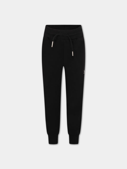 Pantaloni neri da tuta per bambino con smile bianco,Molo,6S23I216 0099