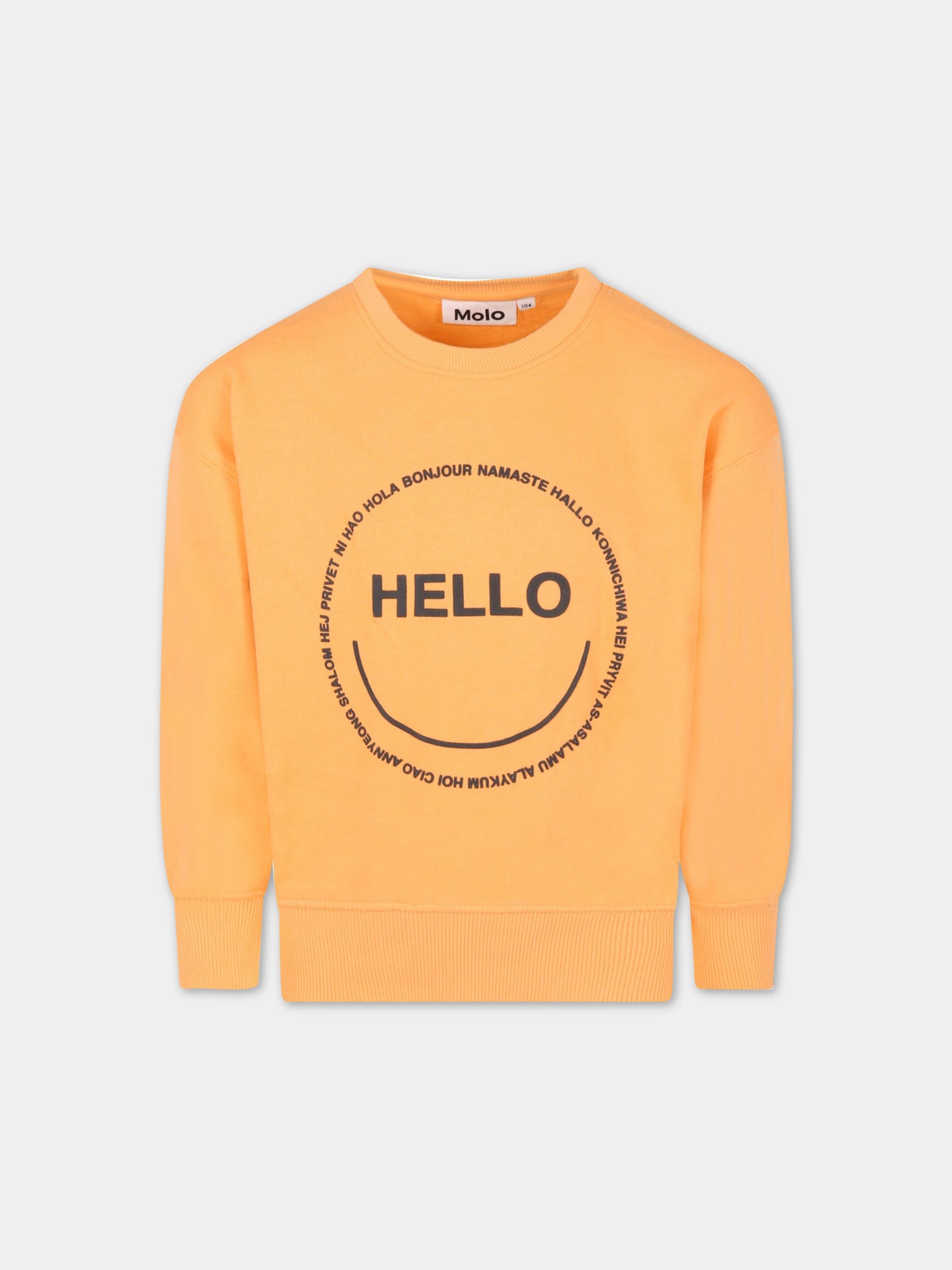 Felpa arancione per bambino con smile,Molo,6S23J208 8709