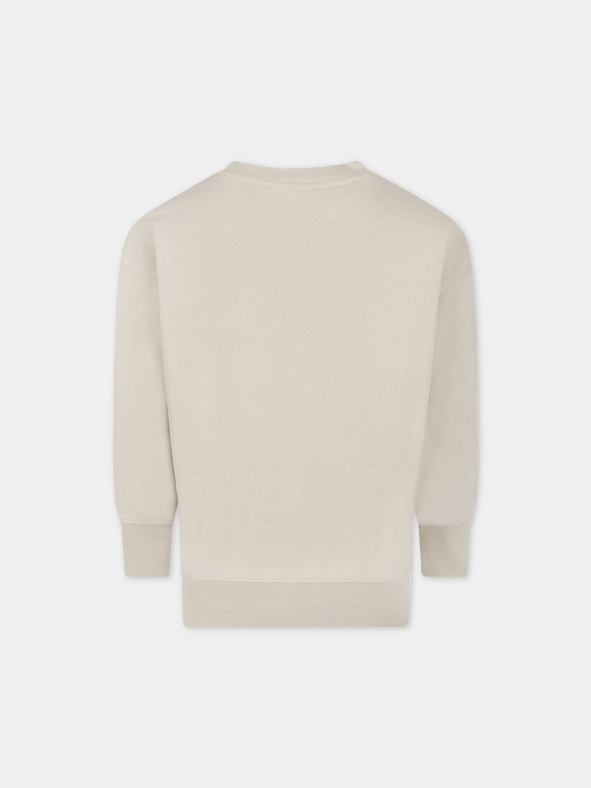 Felpa beige per bambino con simbolo della pace,Molo,6S23J209 8718