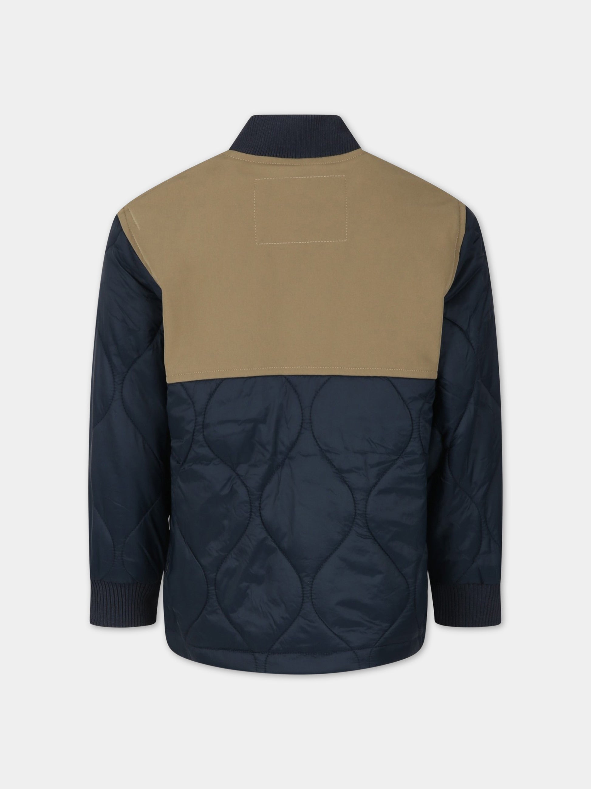 Piumino blu per bambino con logo,Molo,5S23M320 8753