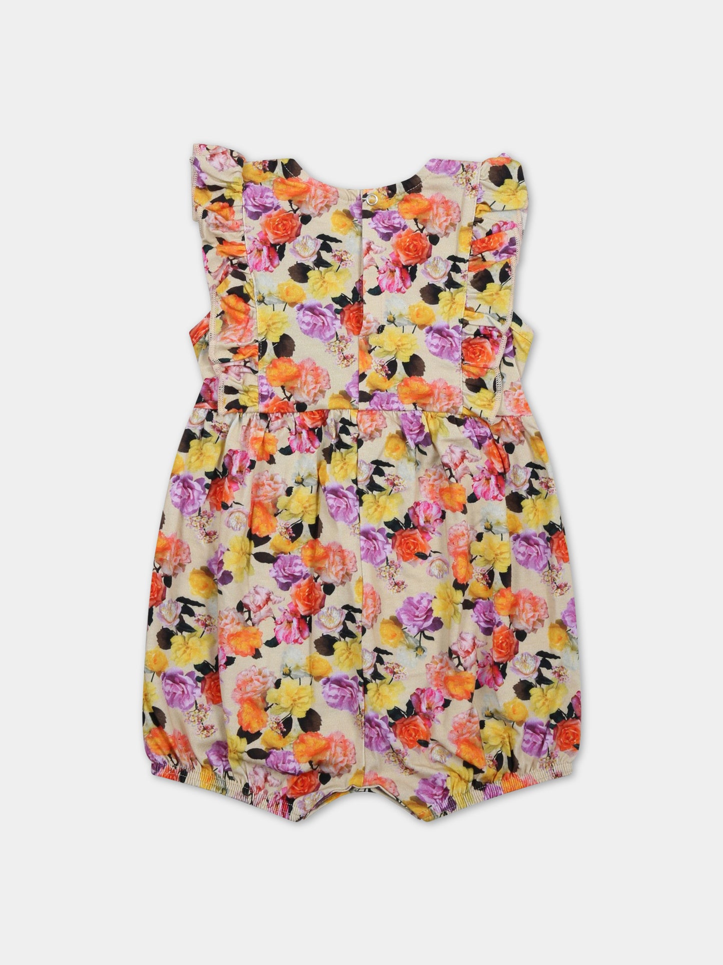 Pagliaccetto giallo per neonata con rose all-over,Molo,4S23B304 6808