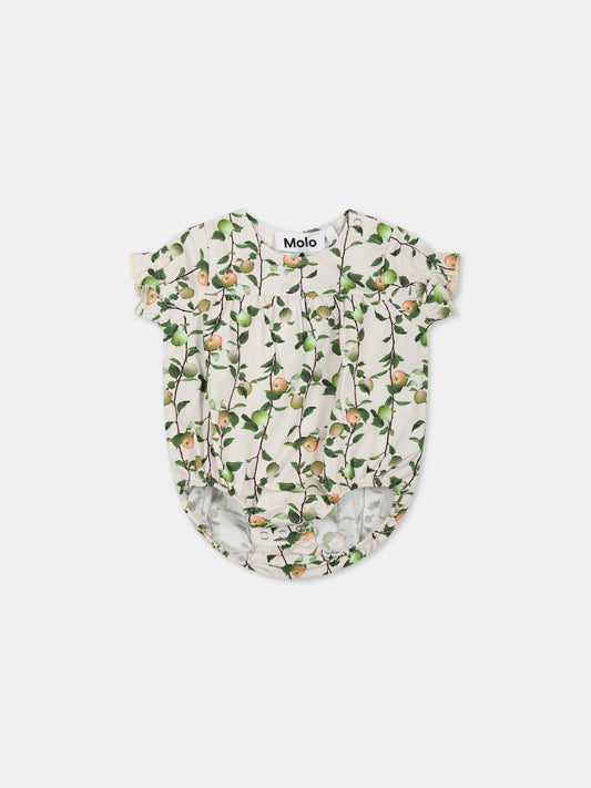 Body multicolor per neonata con stampa mele,Molo,4S23B401 6772