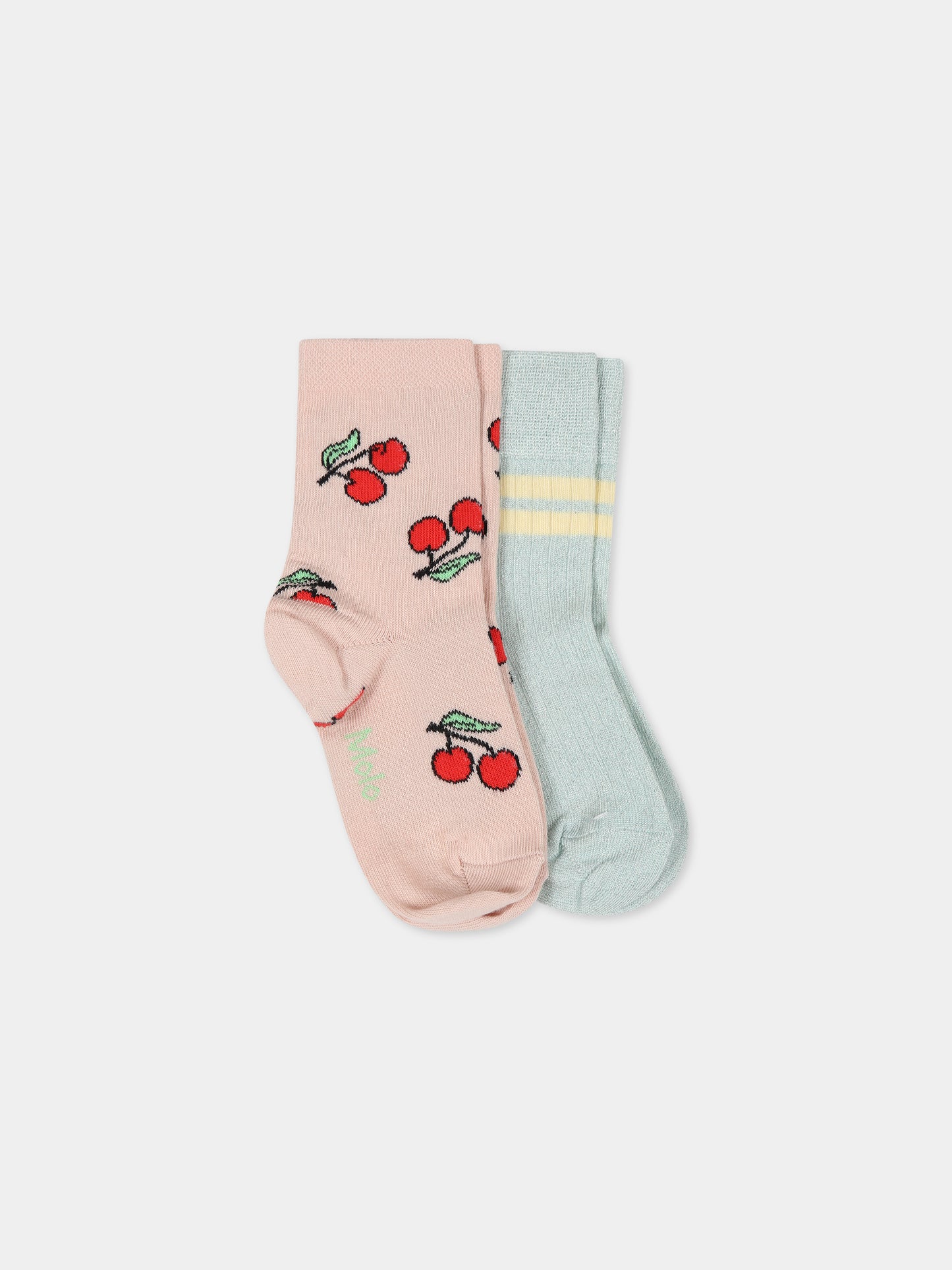 Set multicolor per bambina con ciliegie e lurex,Molo,7S23G104 8151