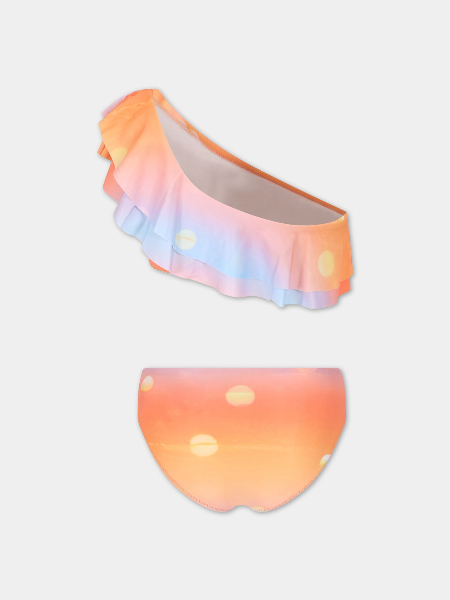 Bikini multicolor per bambina con patch logato,Molo,8S23P107 6686