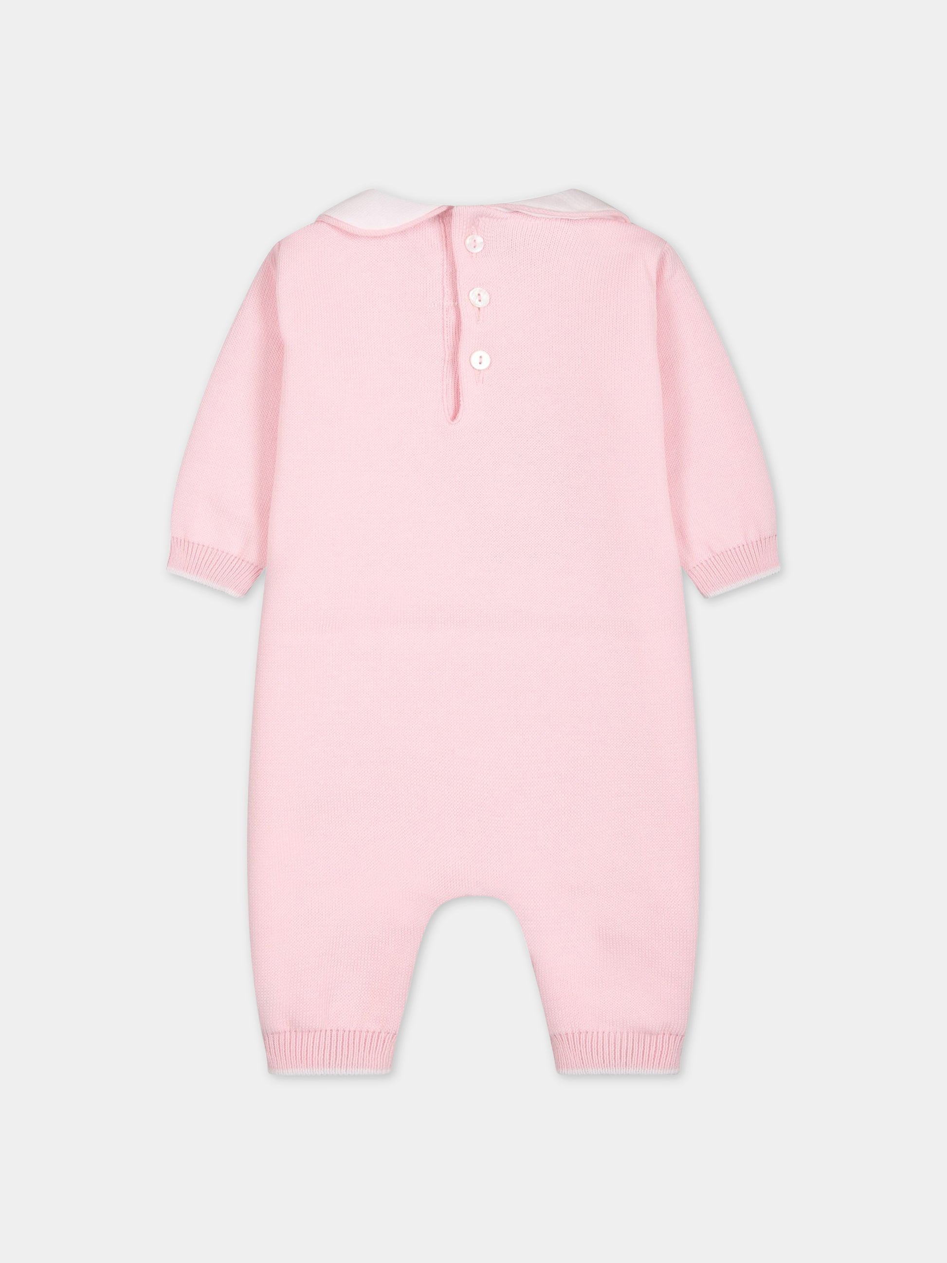 Tutina rosa per neonata con scritta  Amore ,Little Bear,6122 ROSA