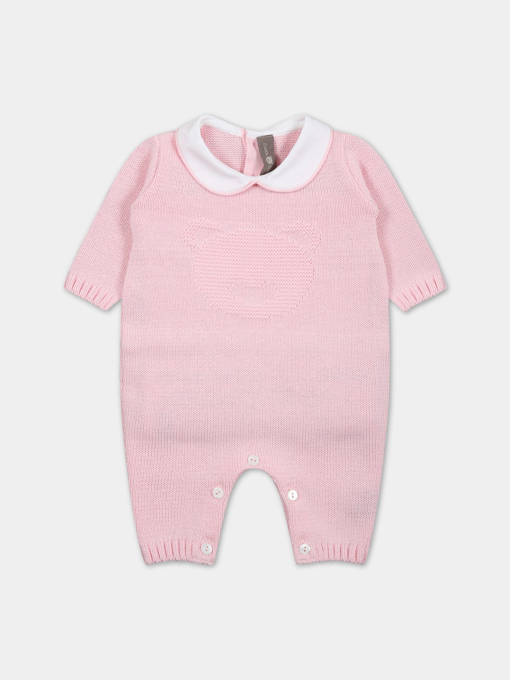 Tutina rosa per neonata con orso,Little Bear,6109 ROSA