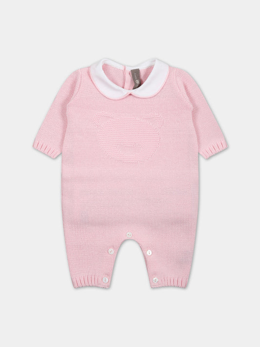 Tutina rosa per neonata con orso,Little Bear,6109 ROSA