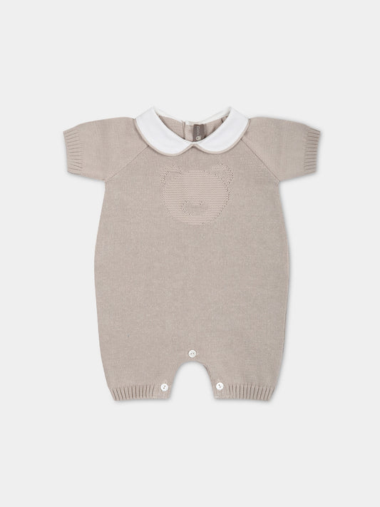 Pagliaccetto beige per neonati,Little Bear,6111 CORDA