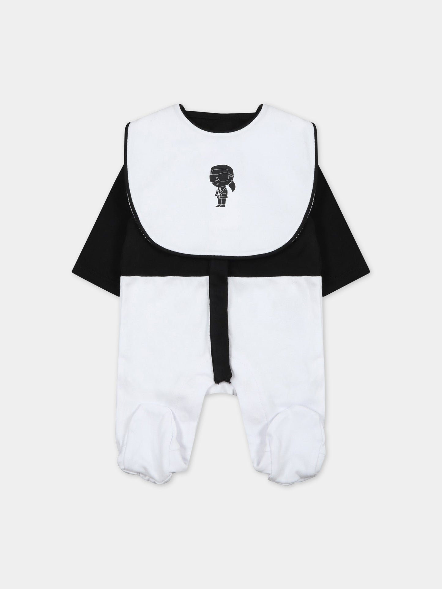 Set bianco per neonata con Karl e logo,Karl Lagerfeld Kids,Z98131 10P