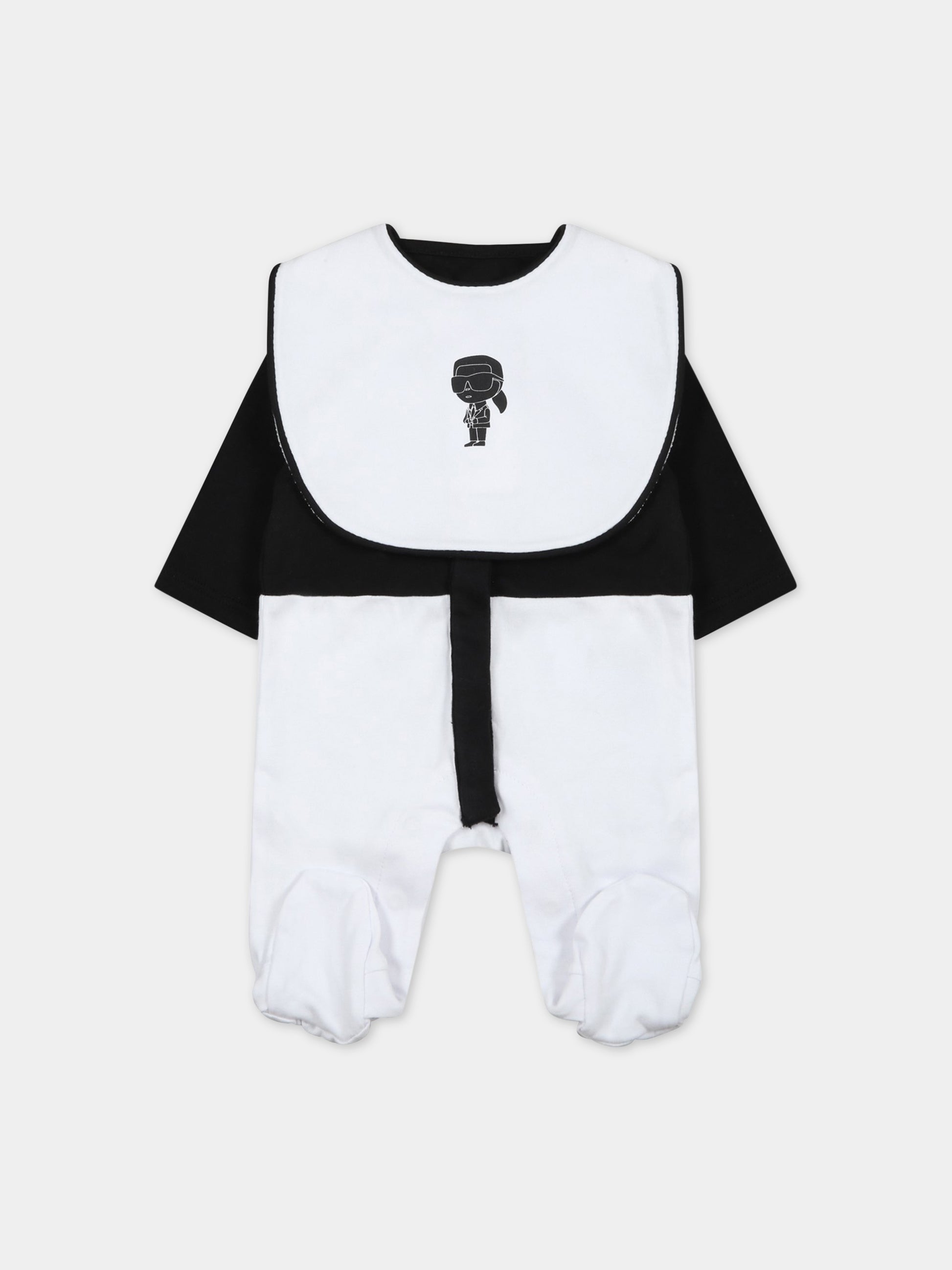 Set bianco per neonata con Karl e logo,Karl Lagerfeld Kids,Z98131 10P