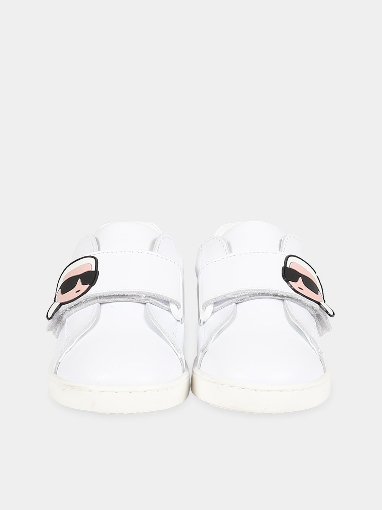 Sneakers bianco per neonato con patch  Karl Lagerfeld e logo,Karl Lagerfeld Kids,Z09005 10B