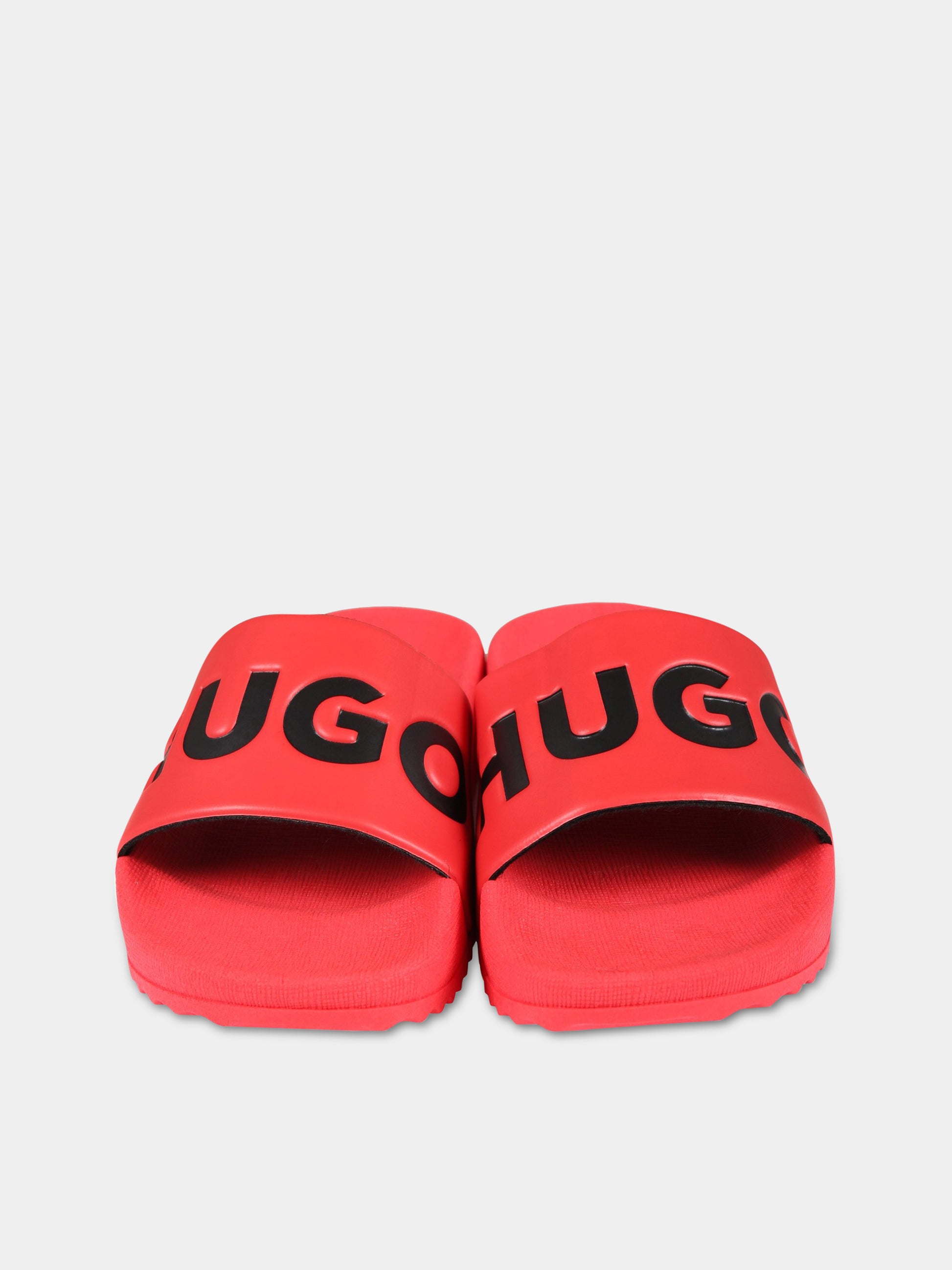 Sandalo rosso per bambino con logo,Hugo,G29000 990