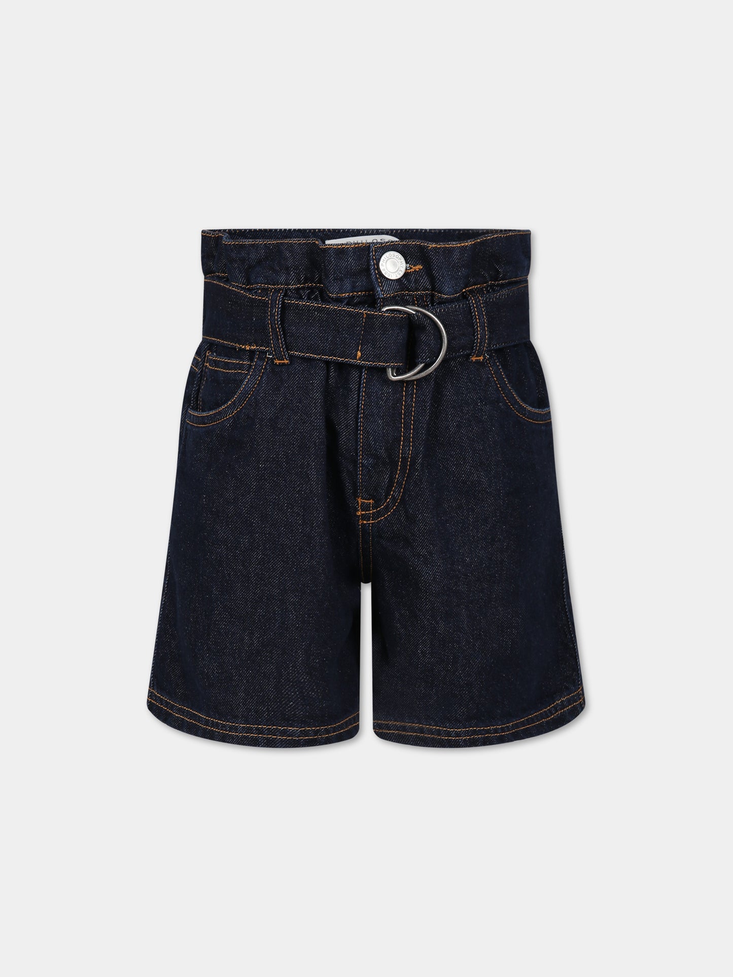 Shorts blu per bambina con logo,Philosophy,PJBE68 DF007 4020