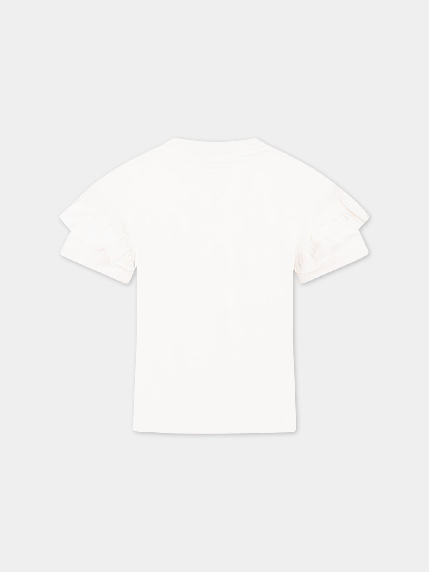 T-shirt bianca per bambina con stampa Snoopy,Philosophy,PJTS135 JE138 0025