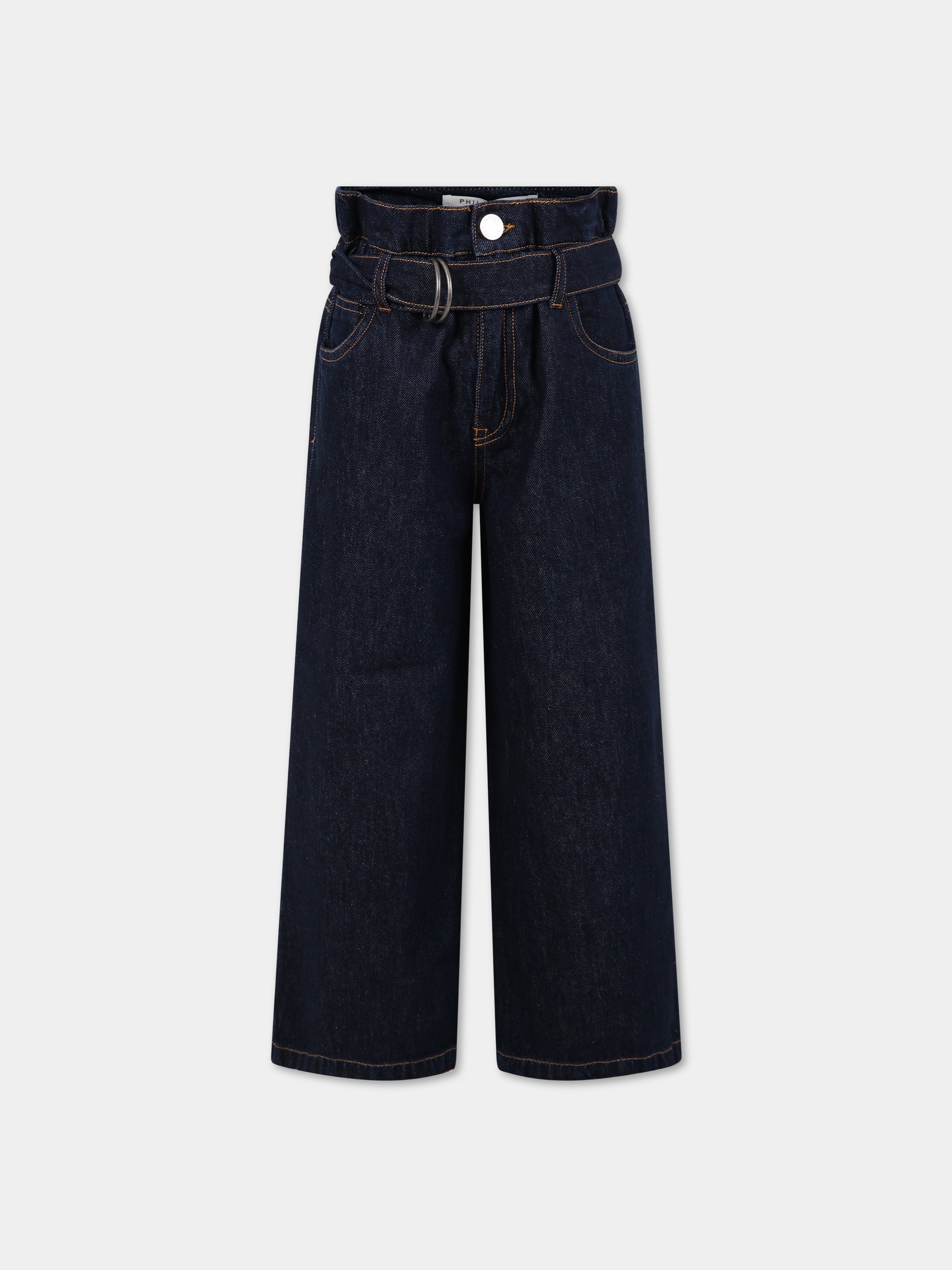 Jeans blu per bambina con logo,Philosophy,PJPA121 DF007 4020