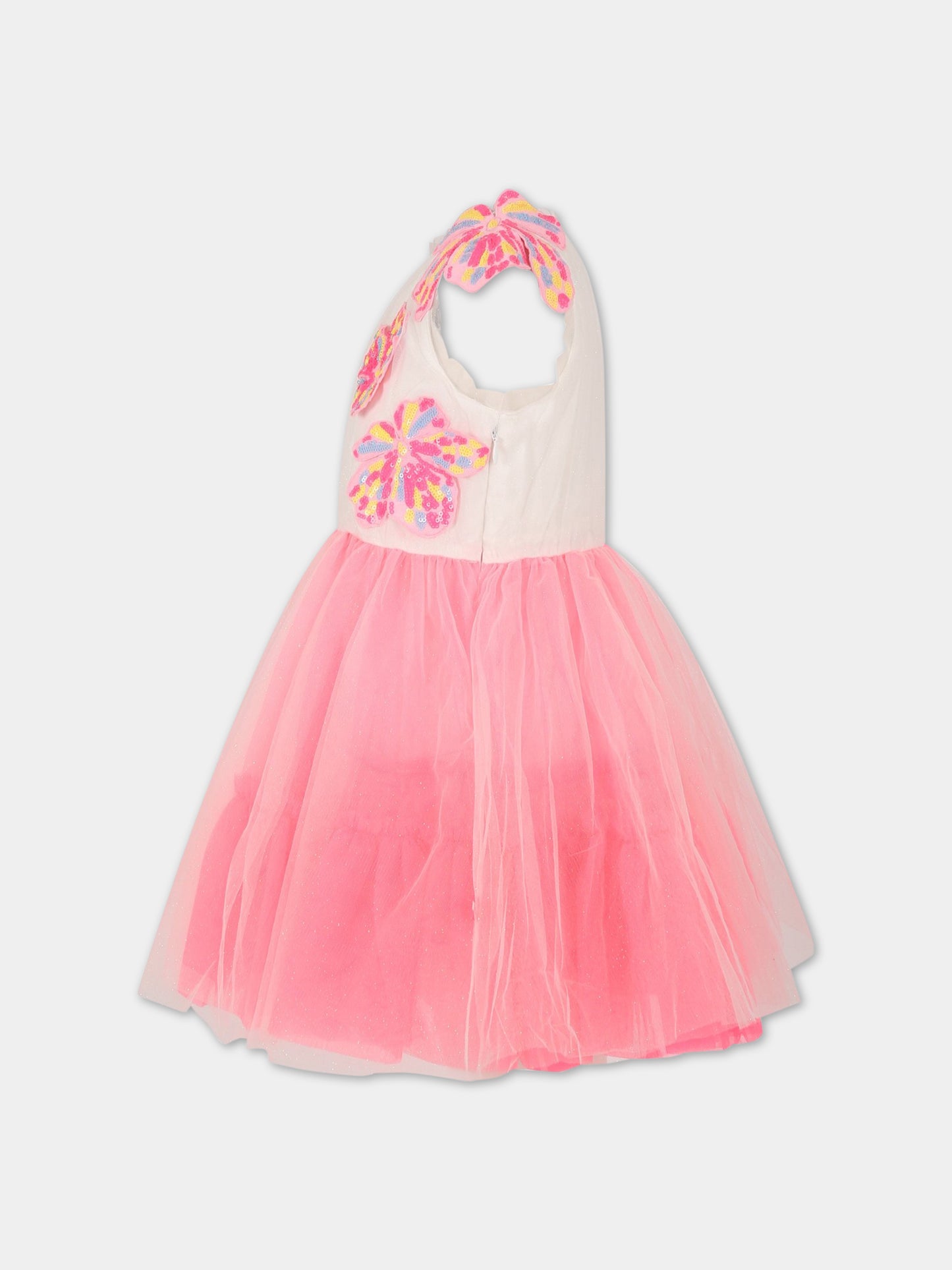 Vestito multicolor per bambina con fiori,Billieblush,U12810 47A