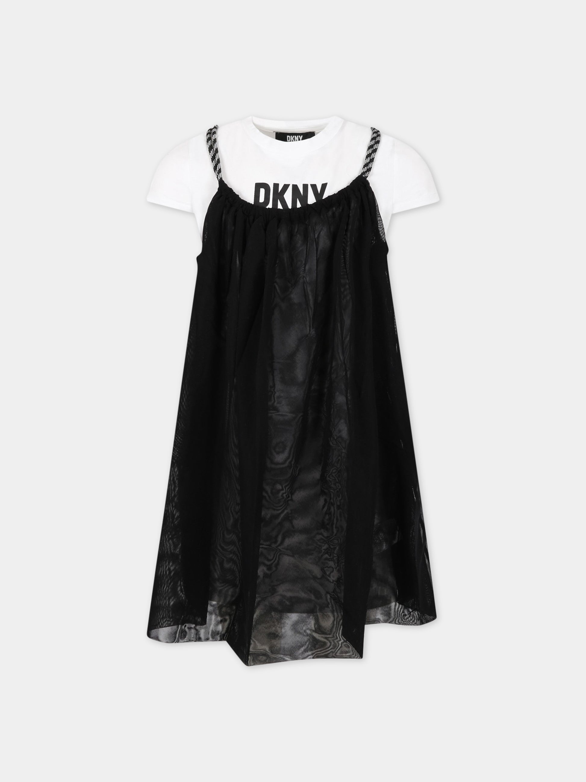 Completo multicolor per bambina con logo,Dkny,D32872 09B