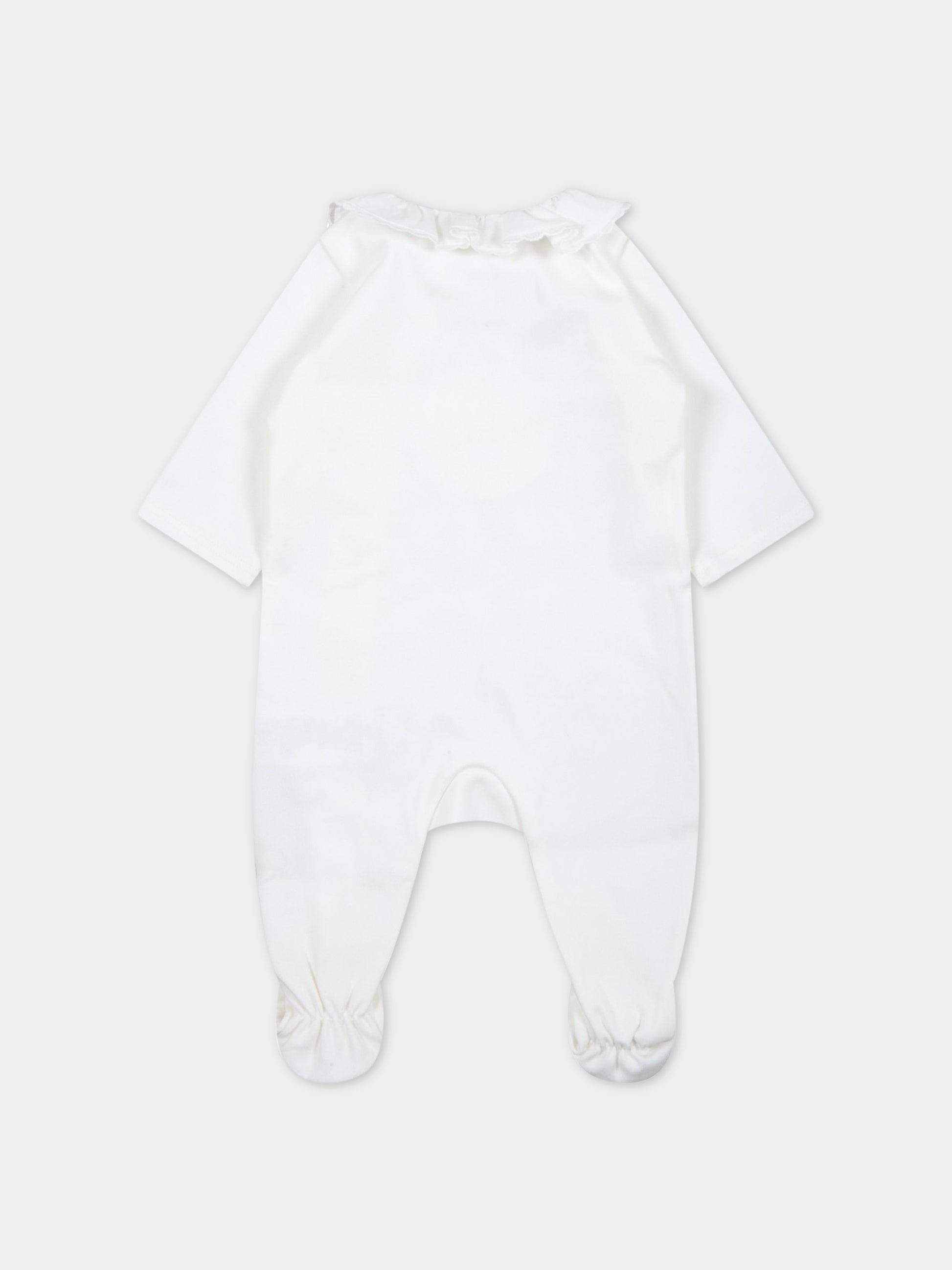 Set bianco per neonata con logo,Chloé Kids,C97303 117