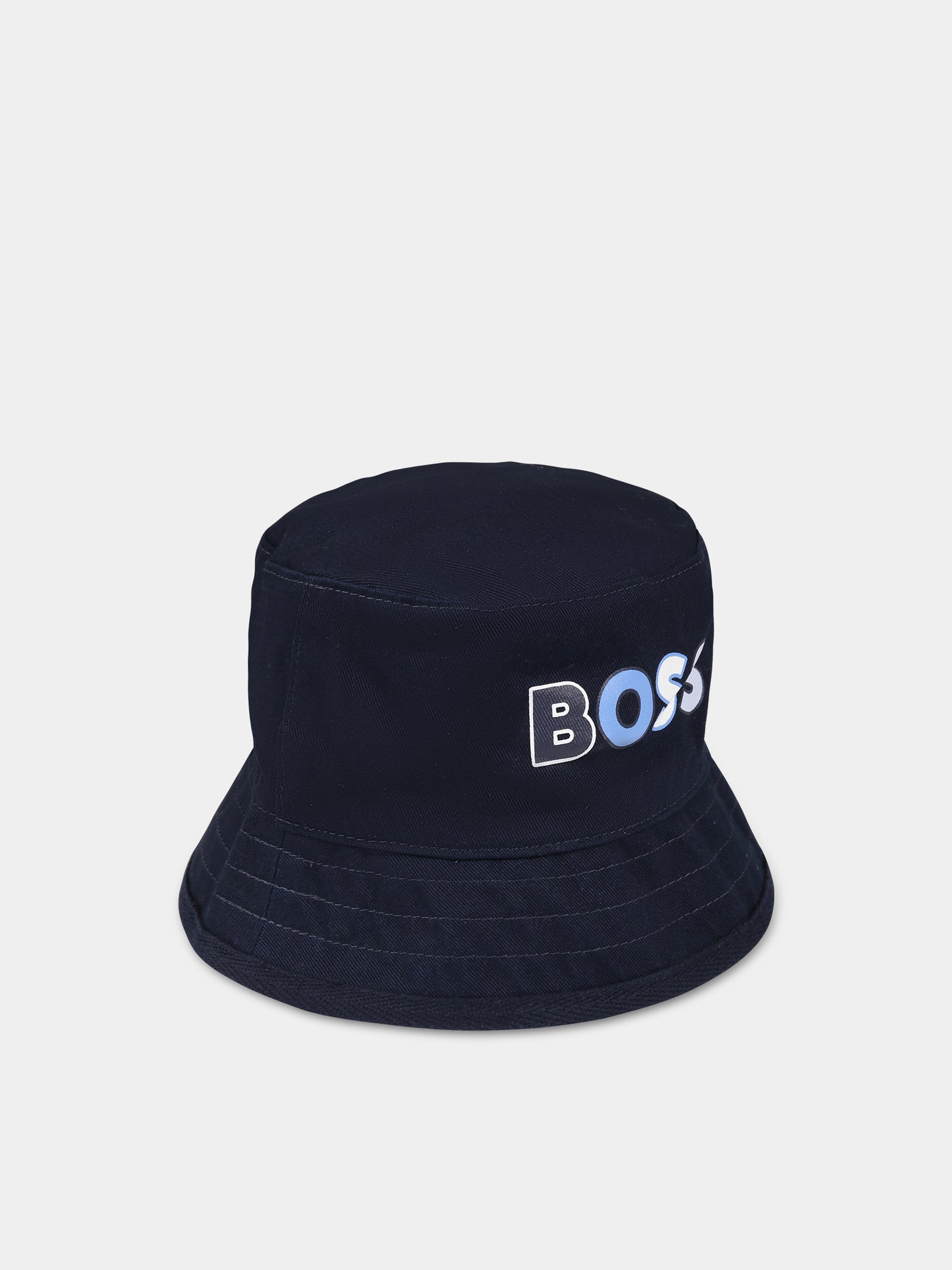 Cloche blu per neonato con logo multicolor,Boss,J91139 849