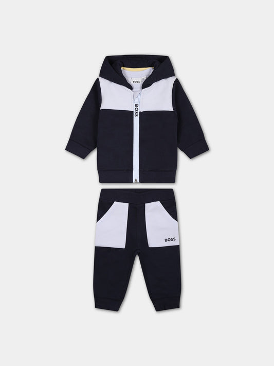 Completo multicolor per neonato con logo,Boss,J98413 849