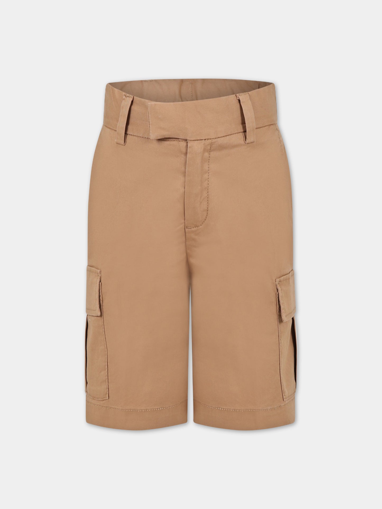 Shorts beige  per bambino con logo,Boss,J24814 269