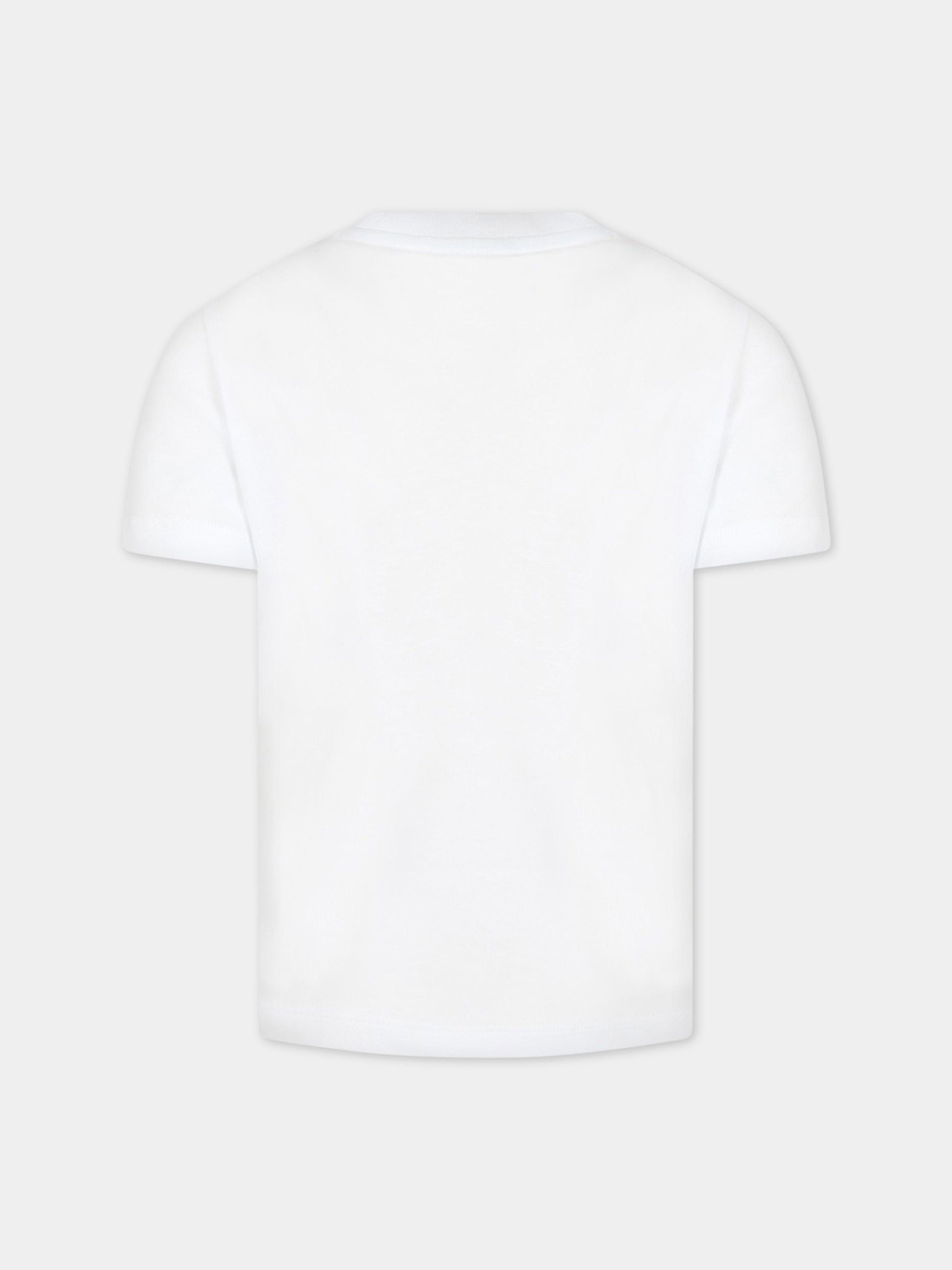T-shirt bianca per bambino con logo,Dondup Kids,DMTS106C JF65 B006