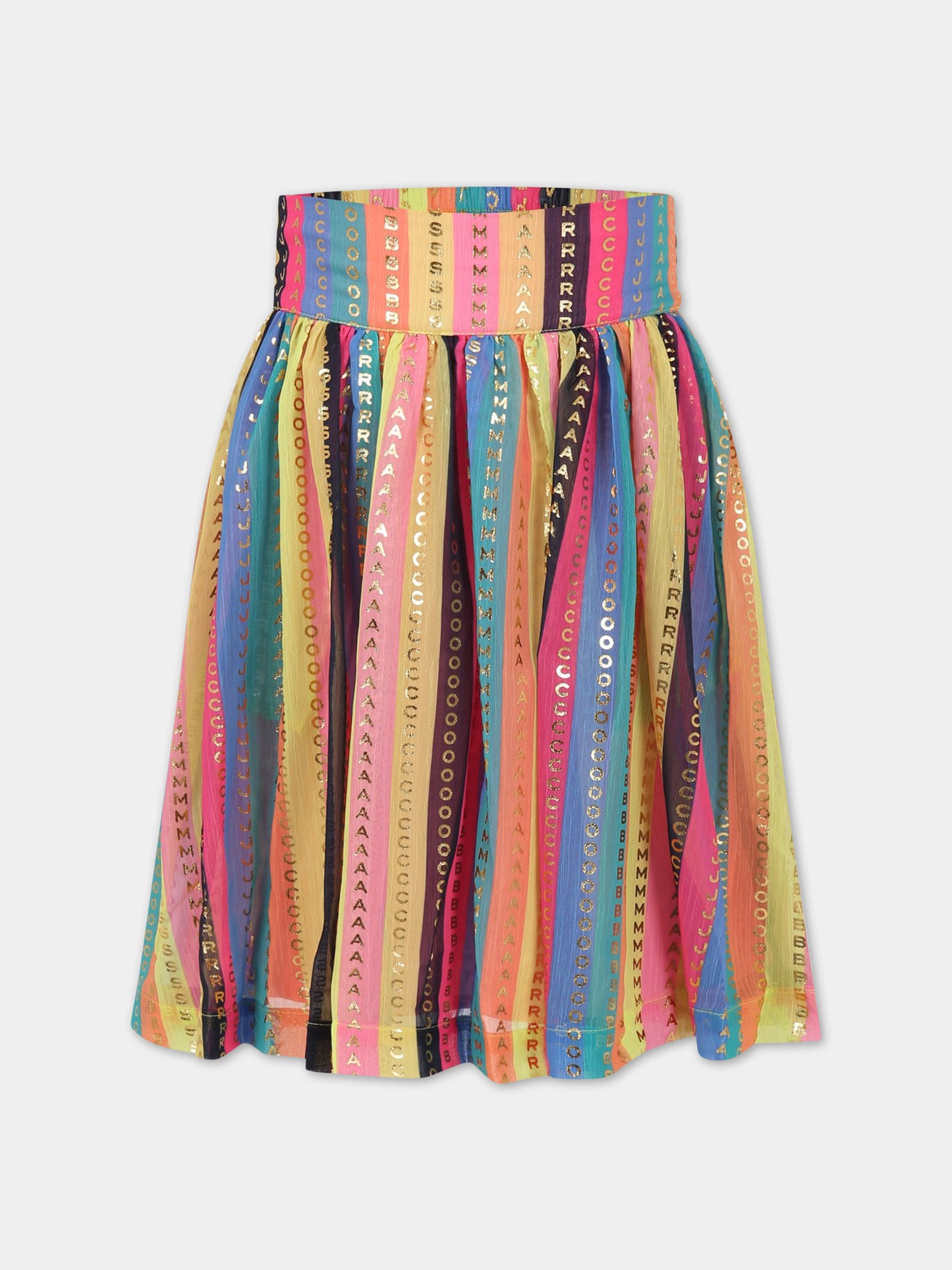 Gonna multicolor per bambina con logo,Little Marc Jacobs,W13133 Z41