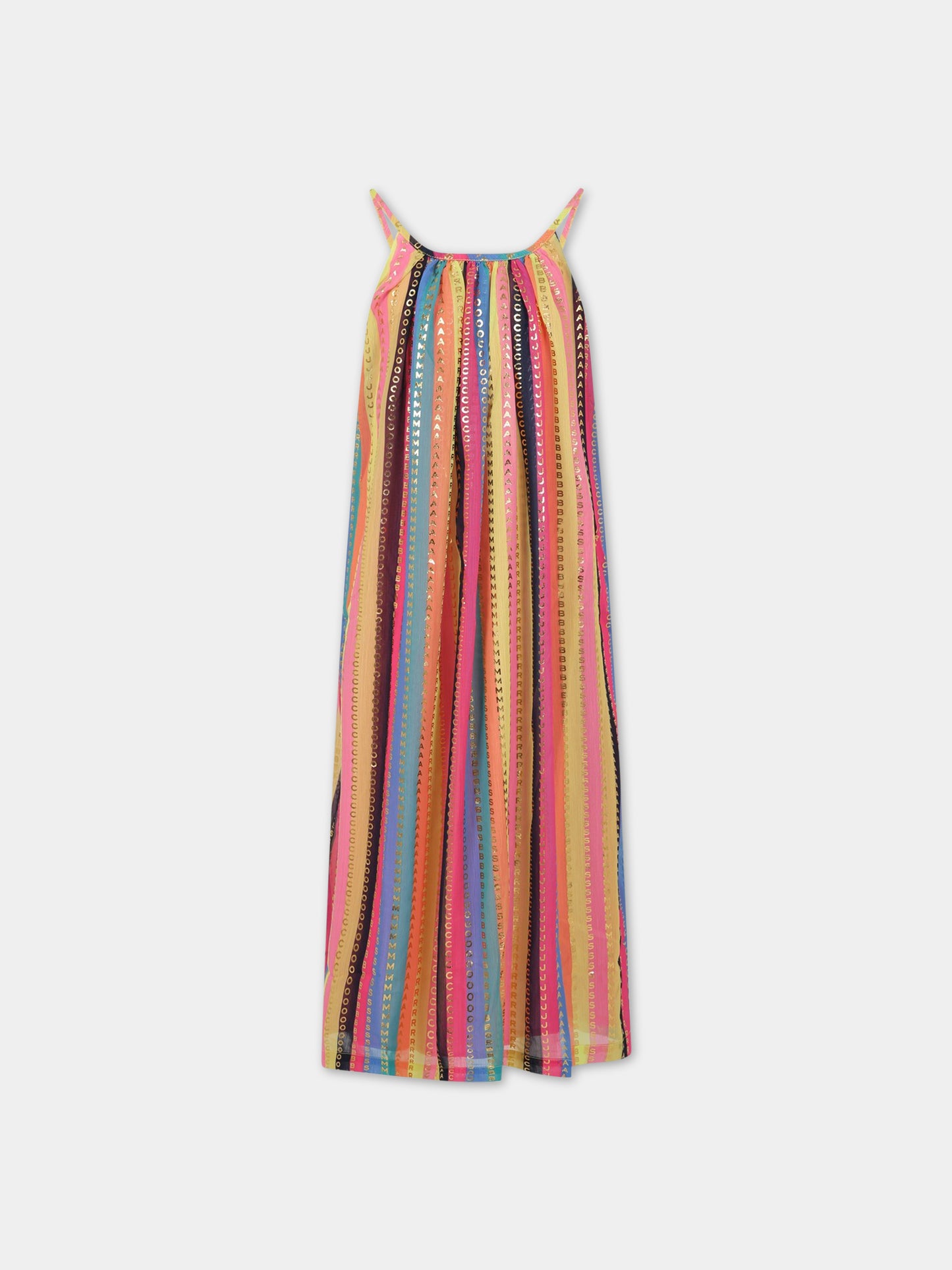 Vestito multicolor per bambina con logo,Little Marc Jacobs,W12438 Z41