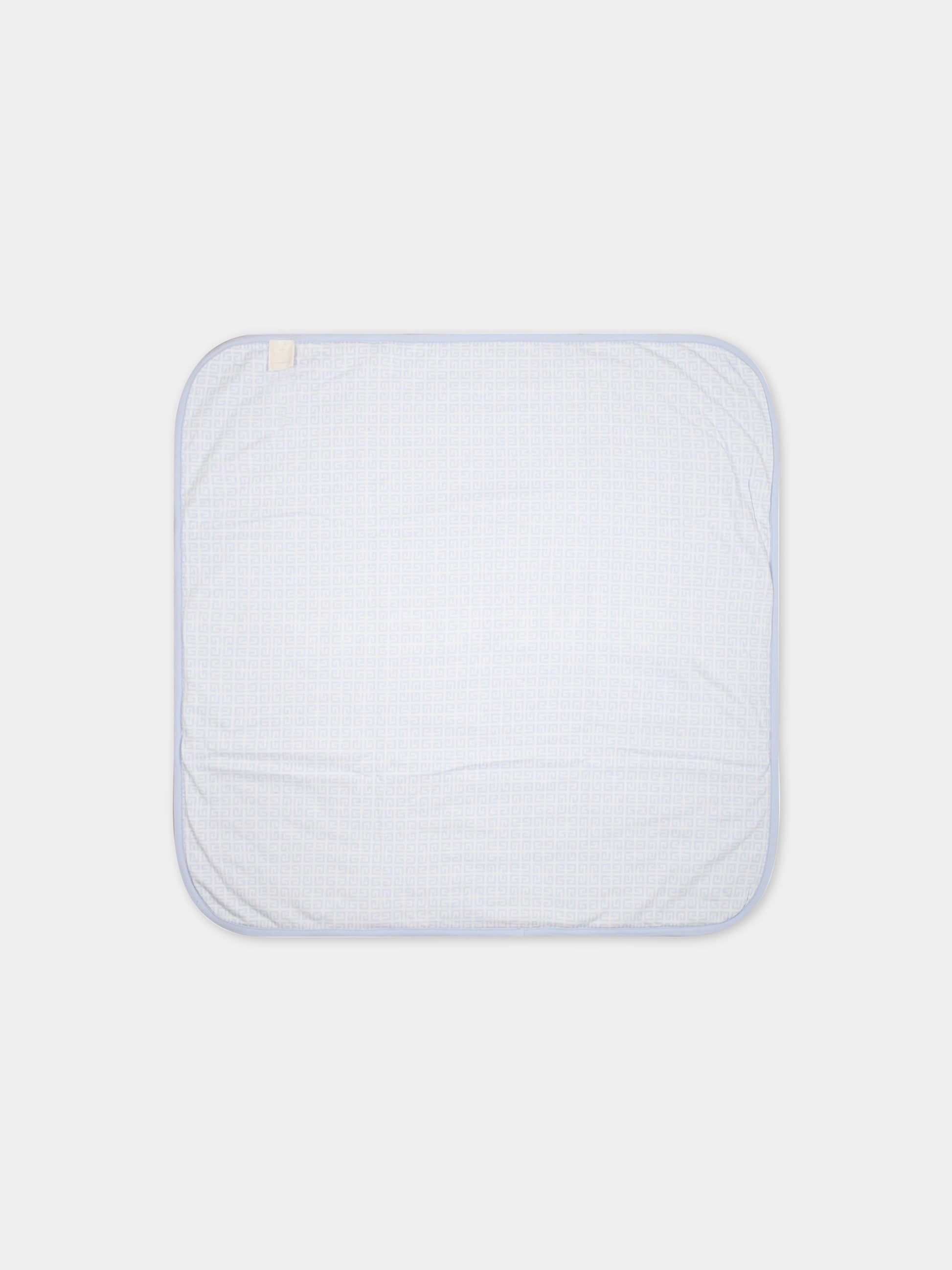 Coperta celeste per neonato con logo bianco,Givenchy Kids,H90163 771