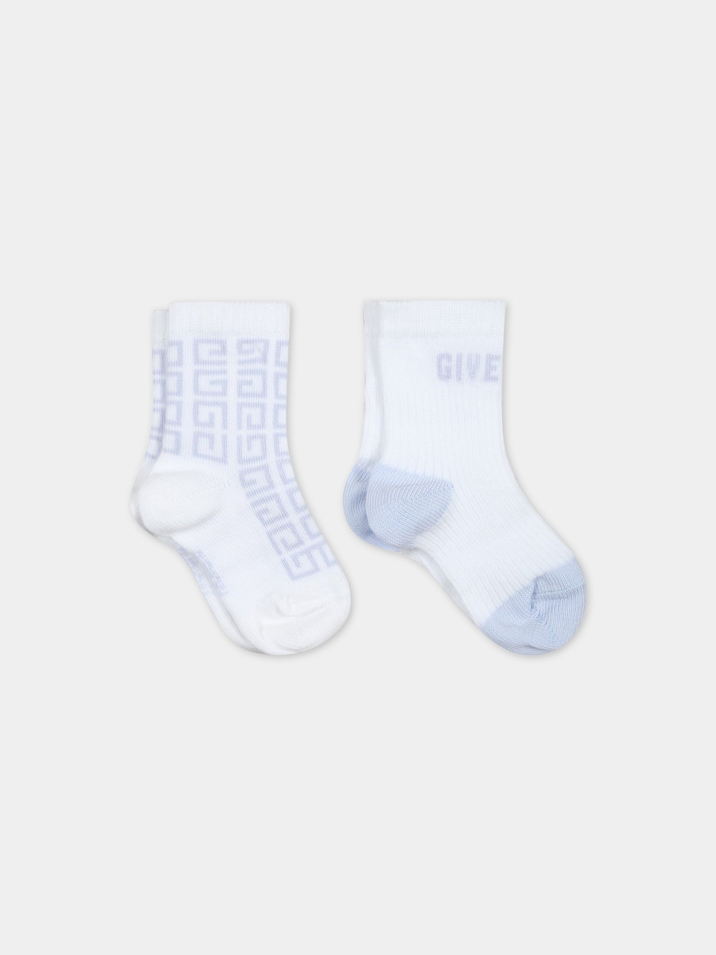 Set bianco per neonato con logo,Givenchy Kids,H90156 771