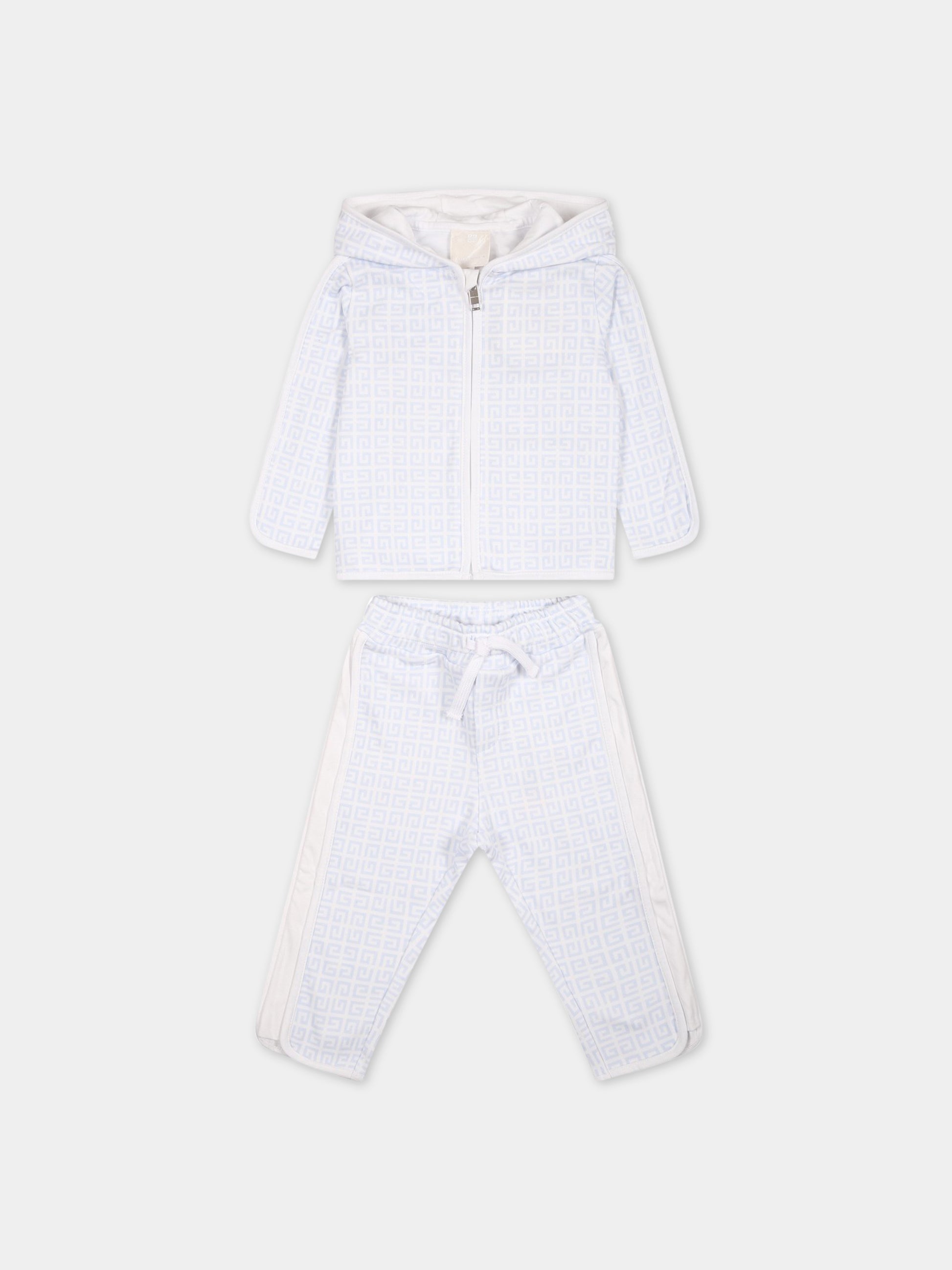 Tuta bianca per neonato con logo,Givenchy Kids,H98169 771