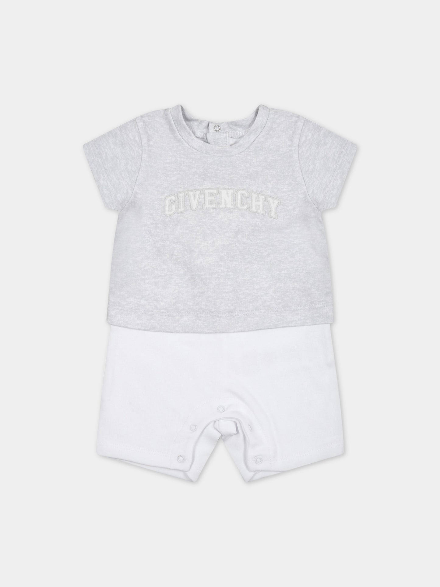Pagliaccetto multicolor per neonato con logo bianco,Givenchy Kids,H94073 050