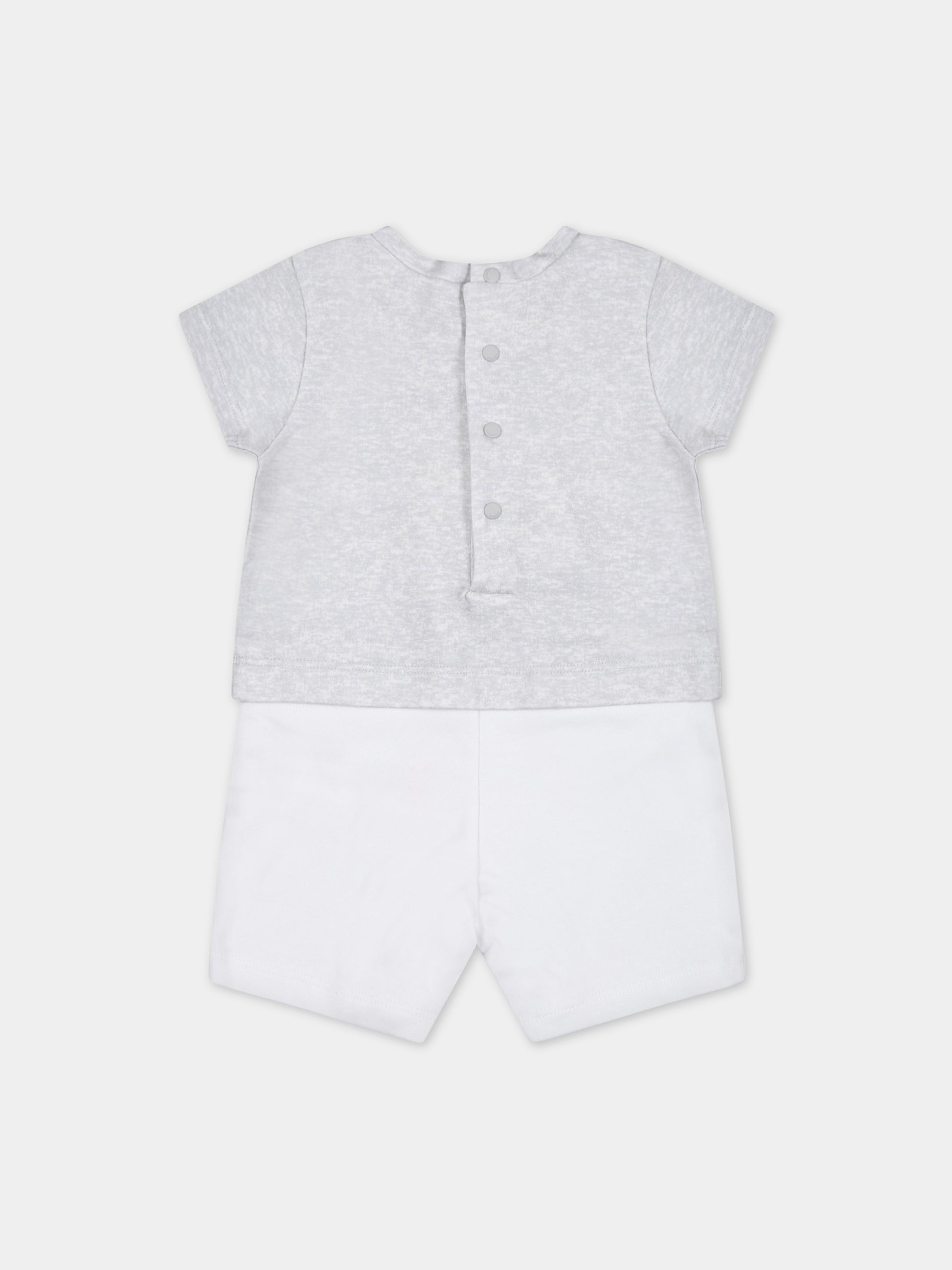 Pagliaccetto multicolor per neonato con logo bianco,Givenchy Kids,H94073 050