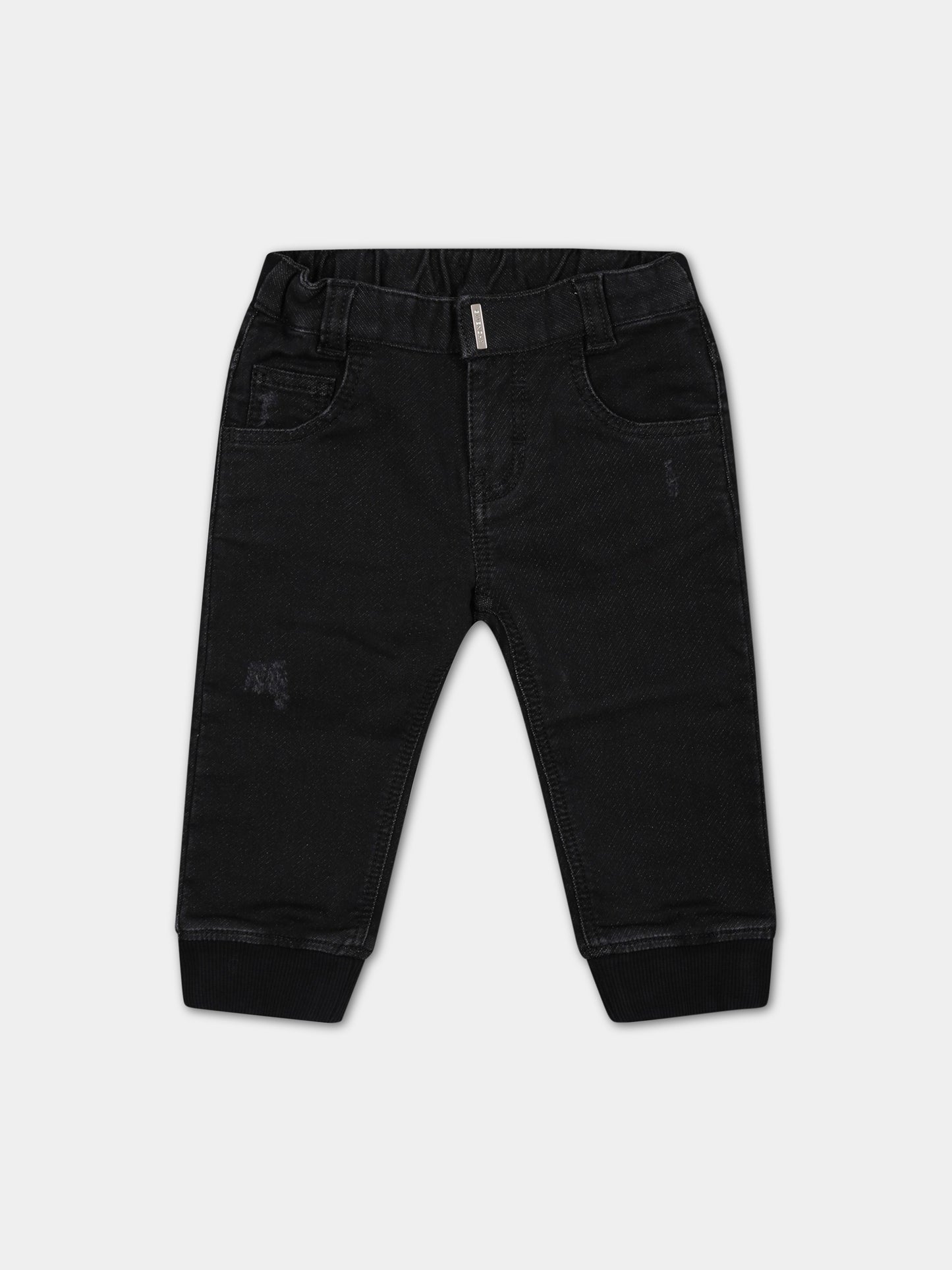 Jeans neri per neonato con logo,Givenchy Kids,H04155 Z11