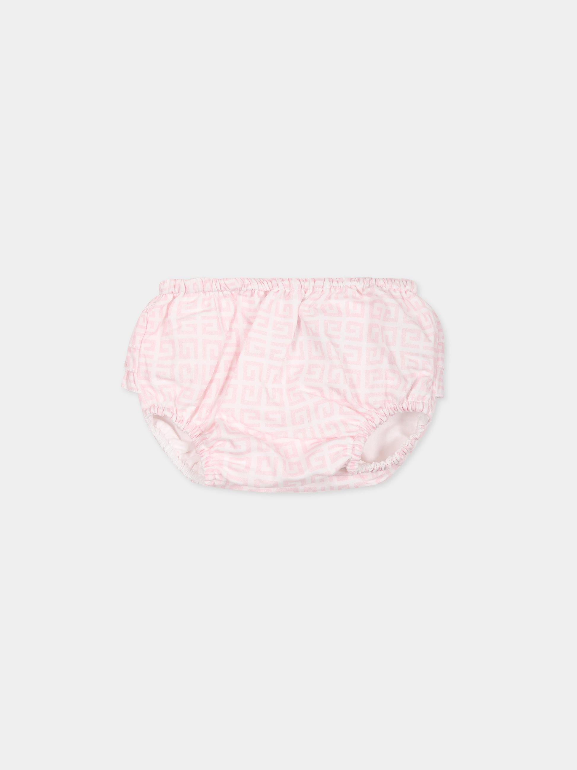 Completo rosa per neonata con motivo 4G,Givenchy Kids,H98168 44Z