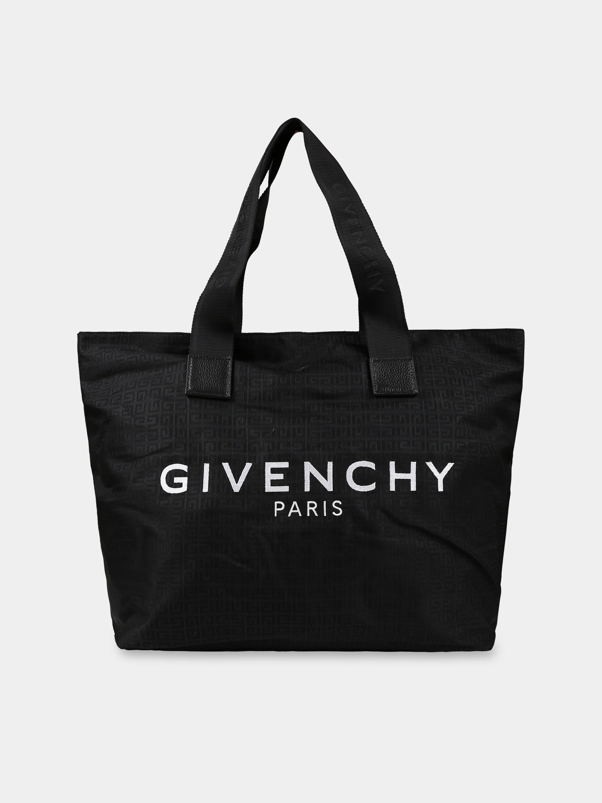 Borsa-mamma nera per neonati con logo e motivo 4G,Givenchy Kids,H90169 09B