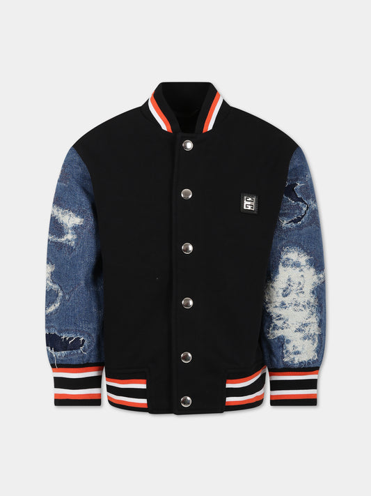 Bomber multicolor per bambino con logo e motivo 4G,Givenchy Kids,H26123 58M