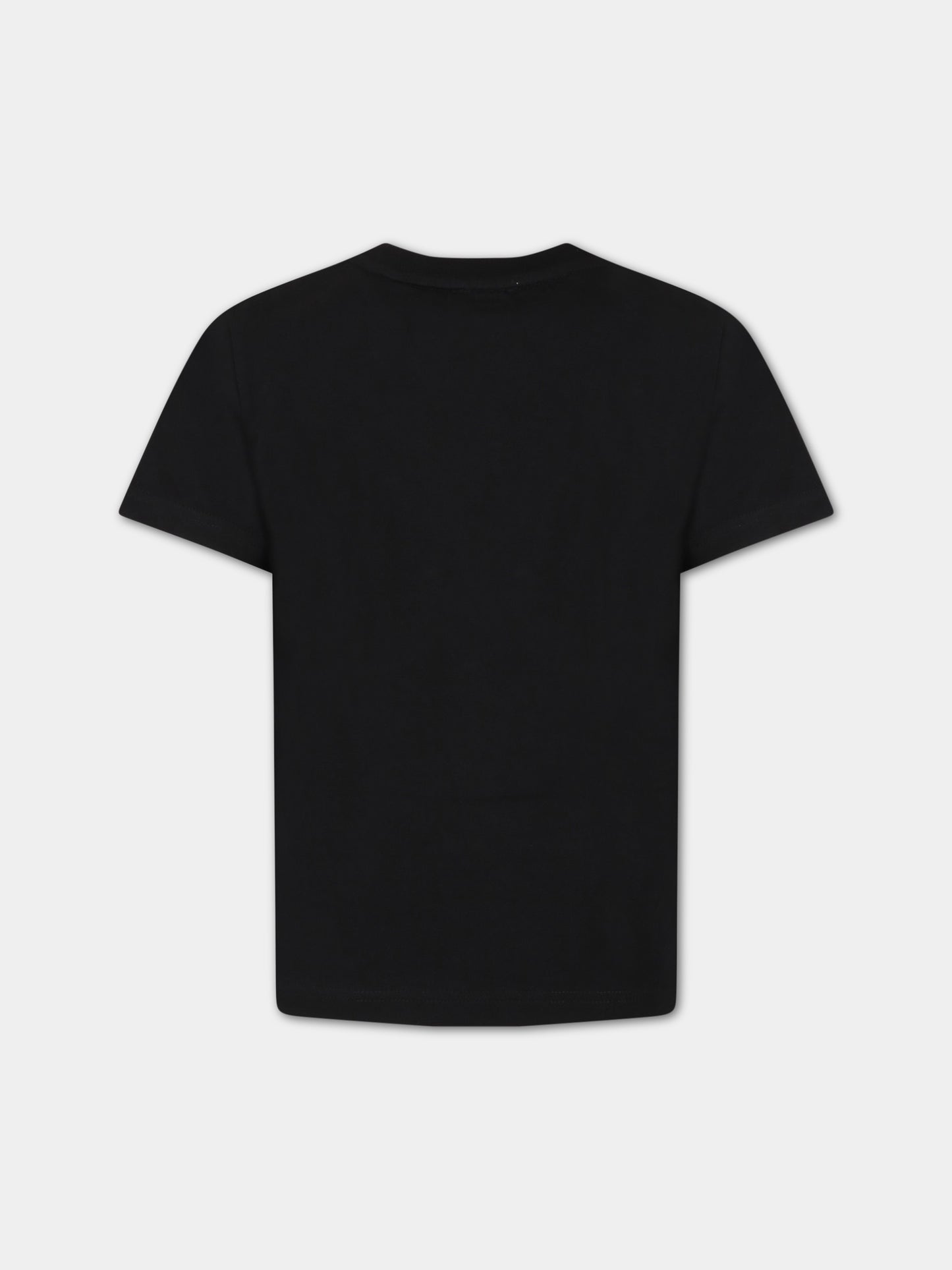 T-shirt nera per bambino con logo bianco,Givenchy Kids,H25418 09B