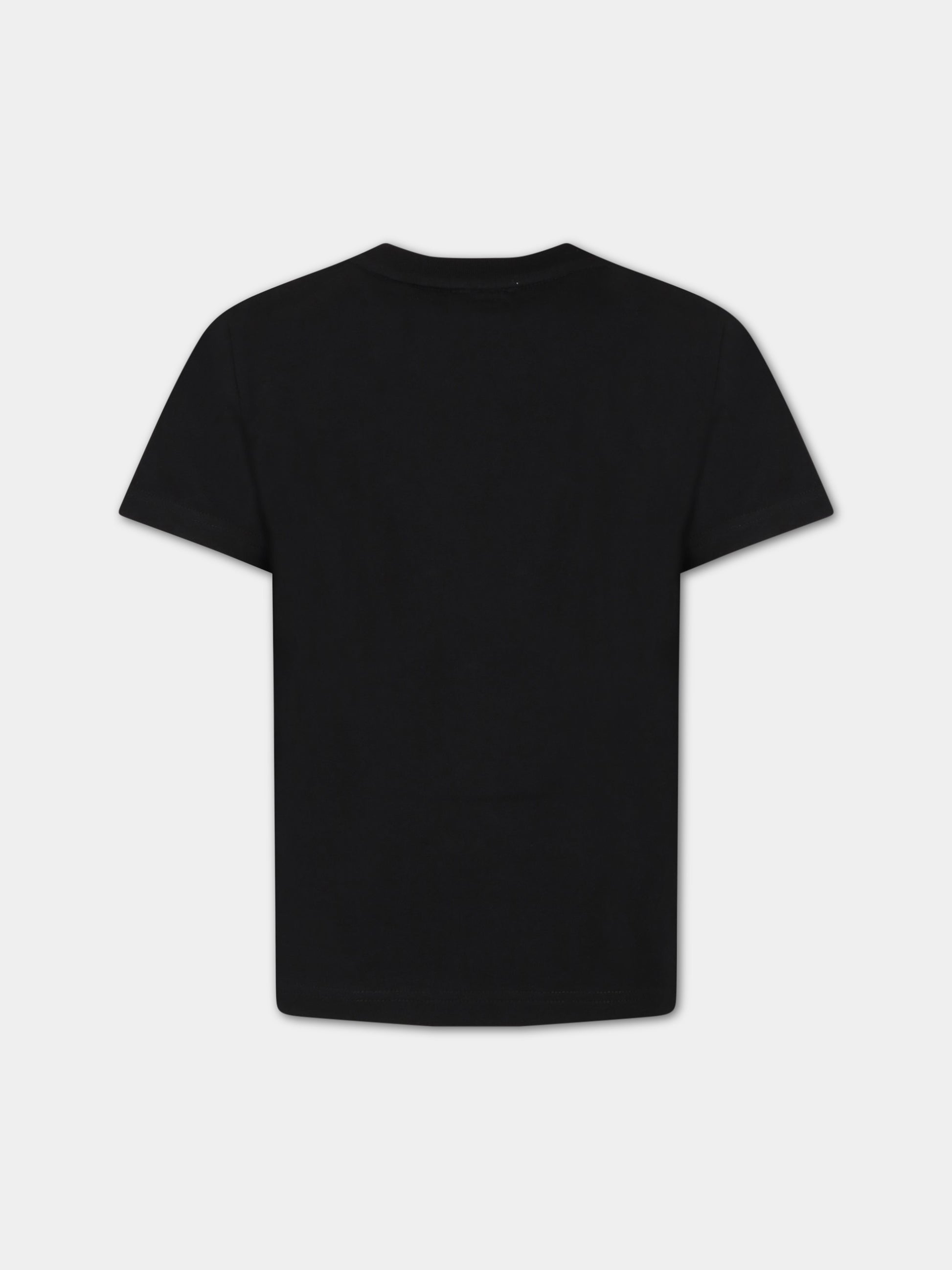 T-shirt nera per bambino con logo bianco,Givenchy Kids,H25418 09B