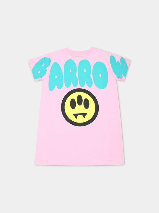 Vestito rosa per neonata con logo e iconico smile,Barrow,033120 042