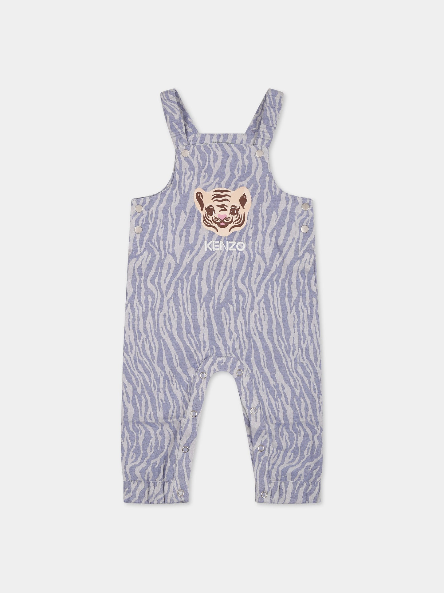 Completo multicolor per neonato con tigre e logo,Kenzo Kids,K98099 78P